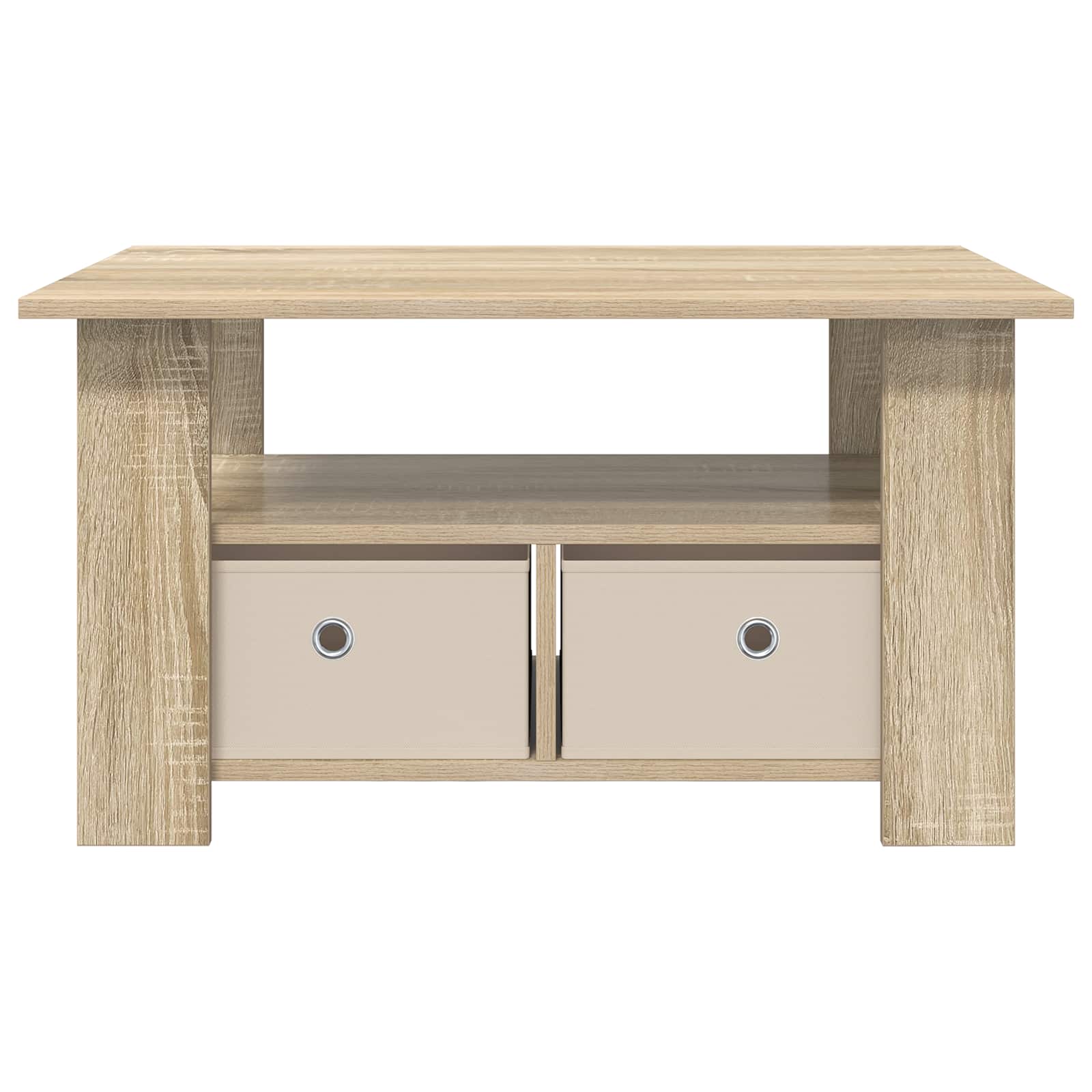 Salontafel met lade Sonoma Eiken 77 x 55 x 42 cm Bewerkt hout is nu te koop bij PeponiXL, paradijselijk wonen!