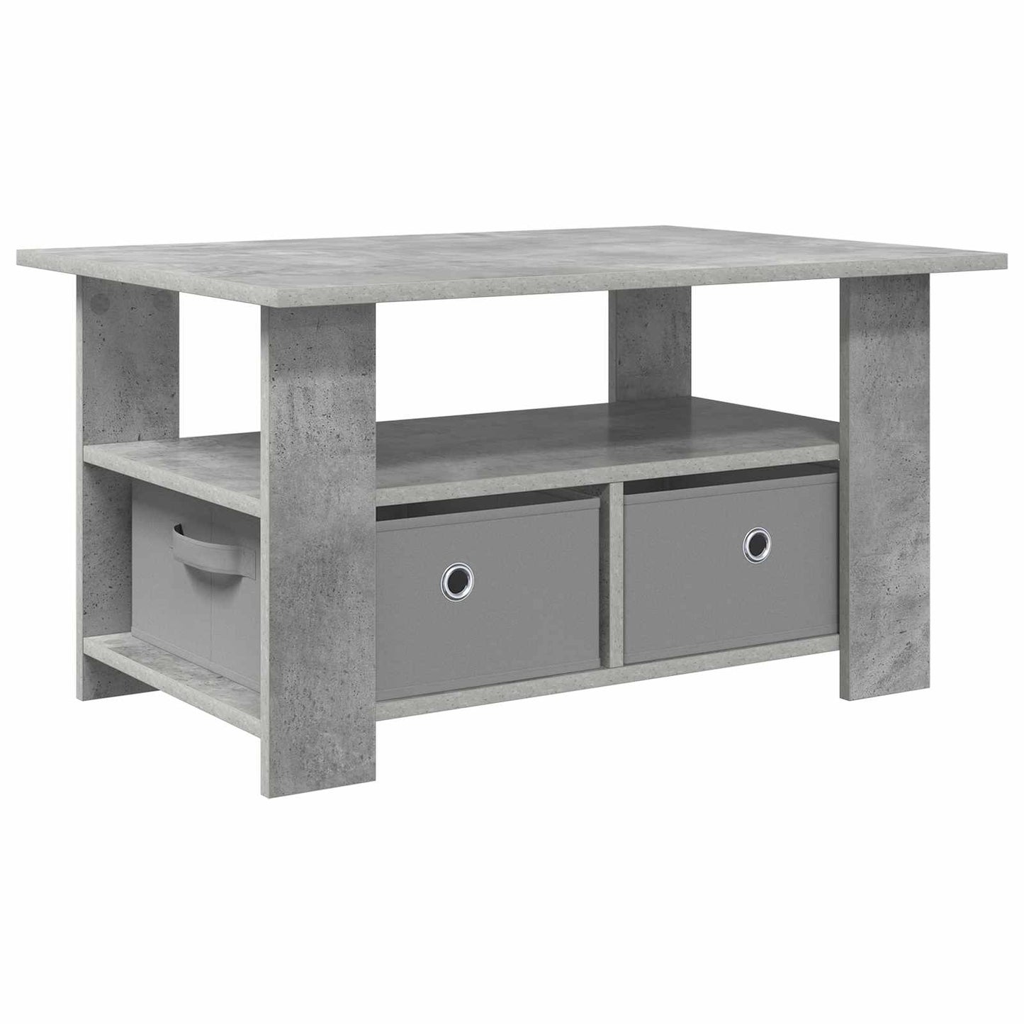 Salontafel met lade Beton Grijs 77 x 55 x 42 cm Bewerkt hout is nu te koop bij PeponiXL, paradijselijk wonen!