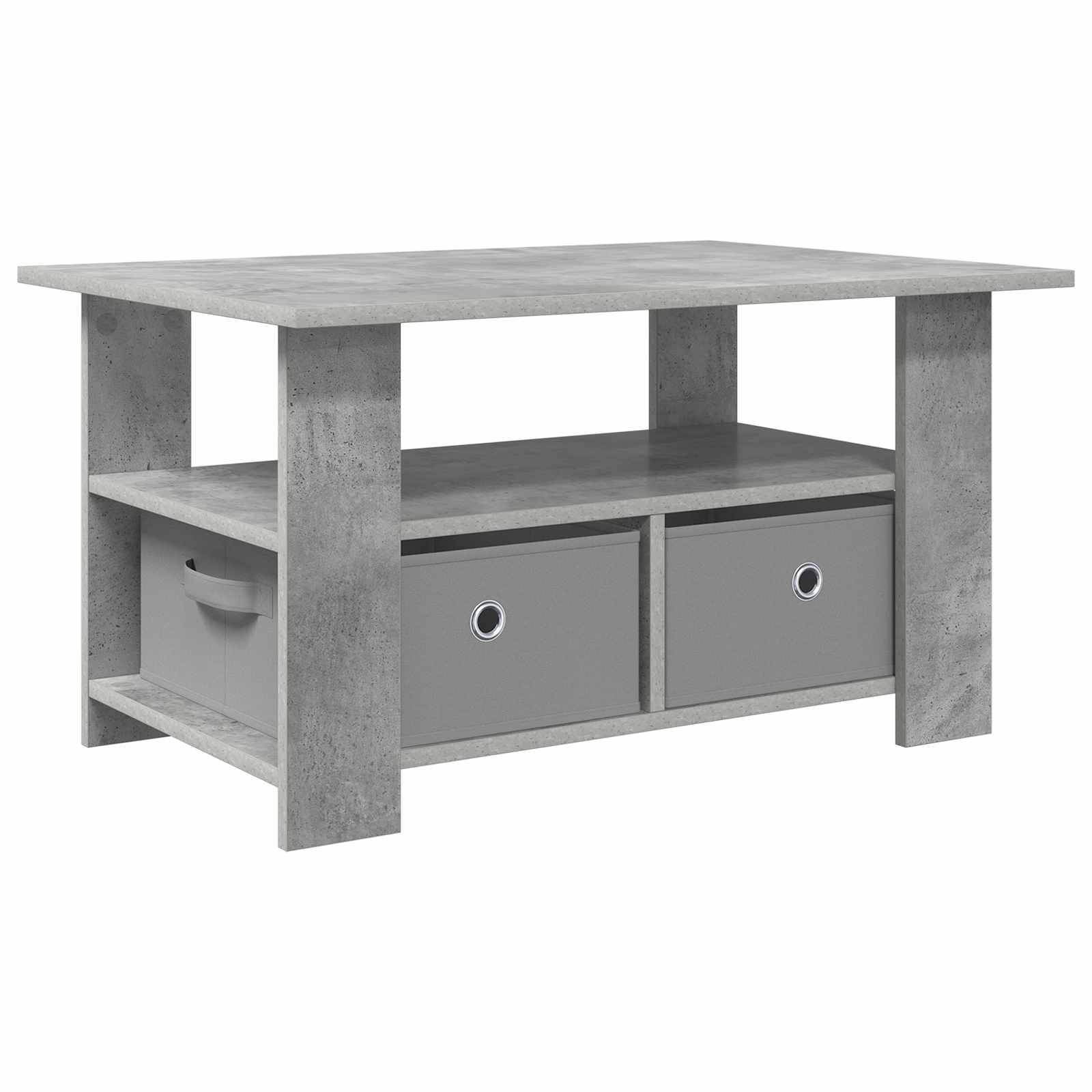 Salontafel met lade Beton Grijs 77 x 55 x 42 cm Bewerkt hout is nu te koop bij PeponiXL, paradijselijk wonen!