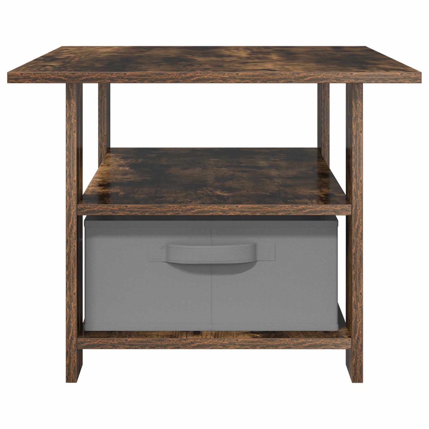 Salontafel met lade Gerookt eiken 77 x 55 x 42 cm Bewerkt hout is nu te koop bij PeponiXL, paradijselijk wonen!