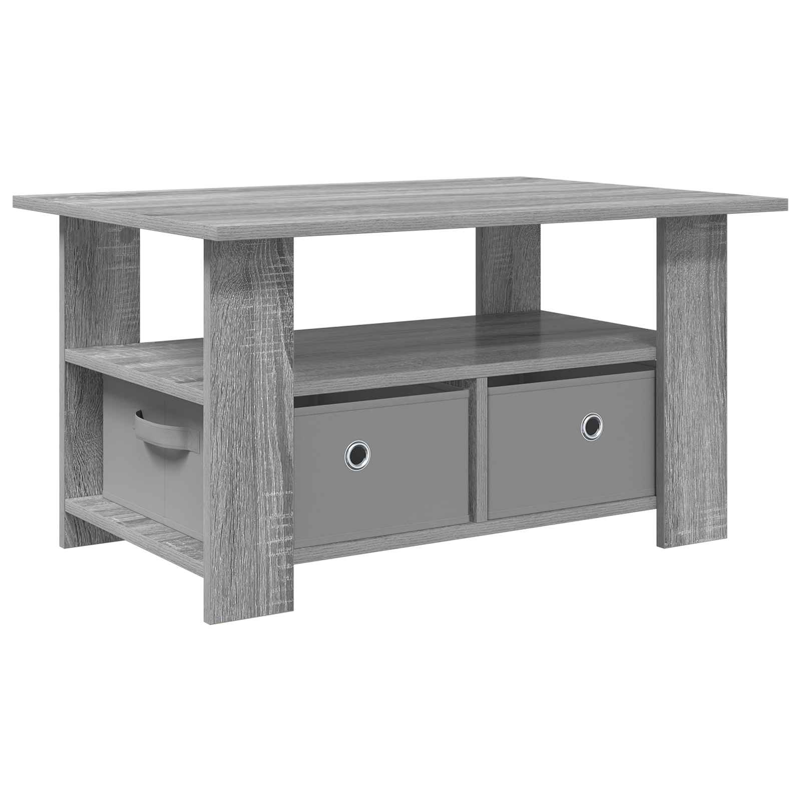 Salontafel met lade Grijs Sonoma 77 x 55 x 42 cm Bewerkt hout is nu te koop bij PeponiXL, paradijselijk wonen!