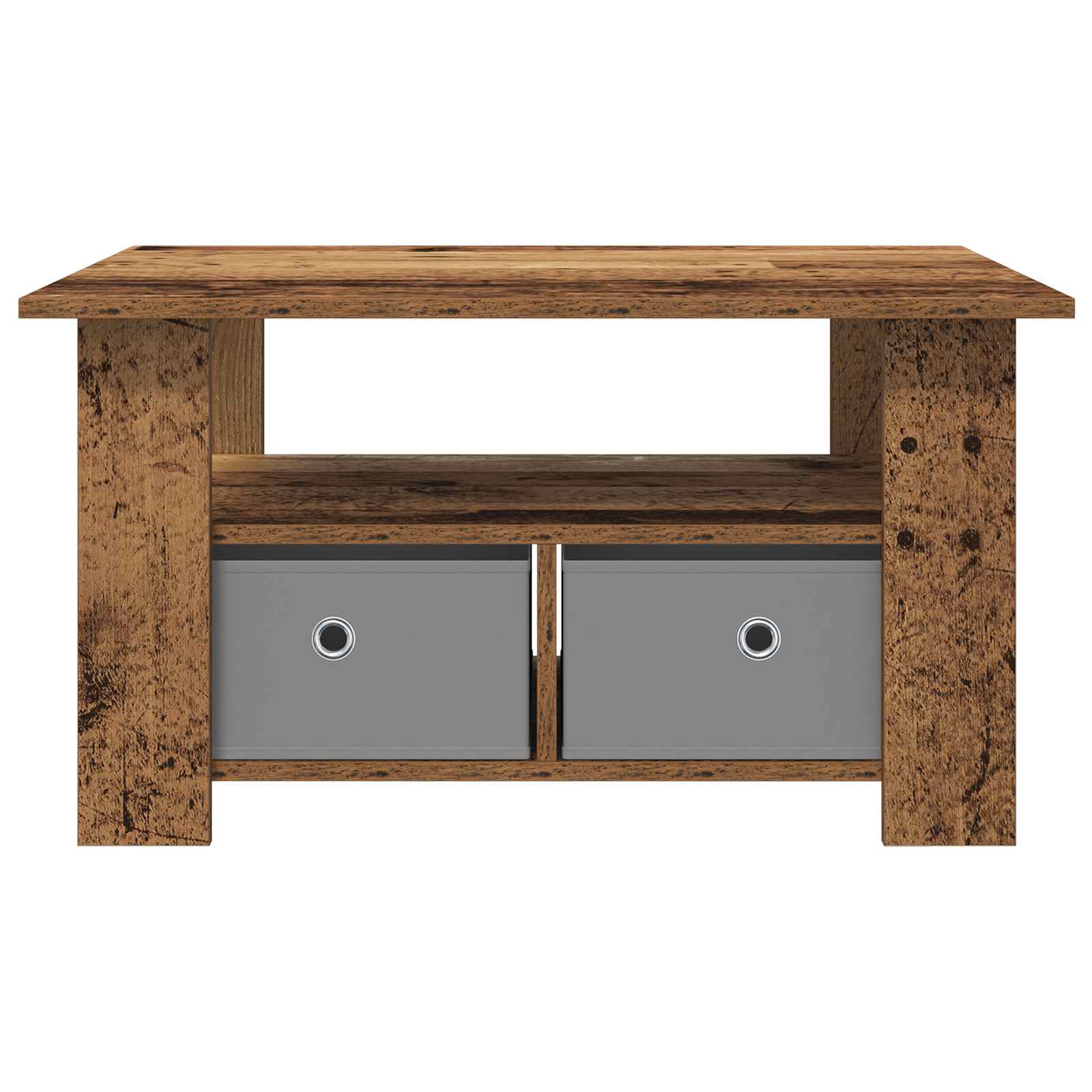 Salontafel met lade Oudhout 77 x 55 x 42 cm Bewerkt hout is nu te koop bij PeponiXL, paradijselijk wonen!