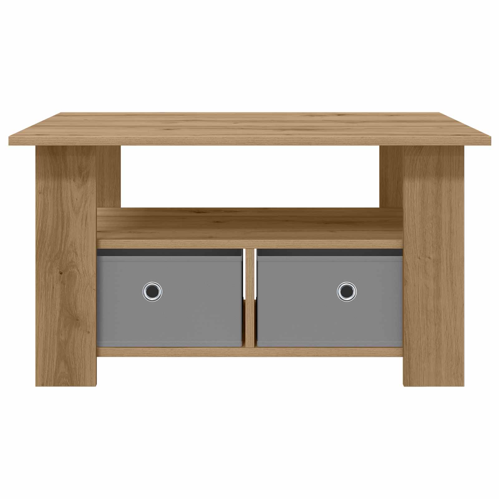Salontafel met lade Artisan Eiken 77 x 55 x 42 cm Bewerkt hout is nu te koop bij PeponiXL, paradijselijk wonen!