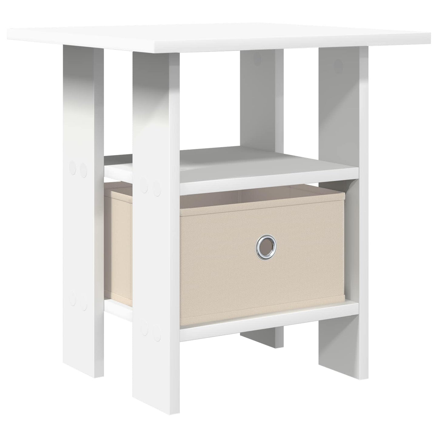 Nachtkastje met lade Wit 41 x 40 x 45 cm Bewerkt hout is nu te koop bij PeponiXL, paradijselijk wonen!