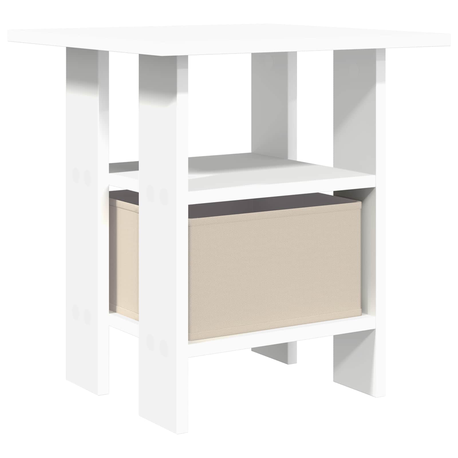 Nachtkastje met lade Wit 41 x 40 x 45 cm Bewerkt hout is nu te koop bij PeponiXL, paradijselijk wonen!