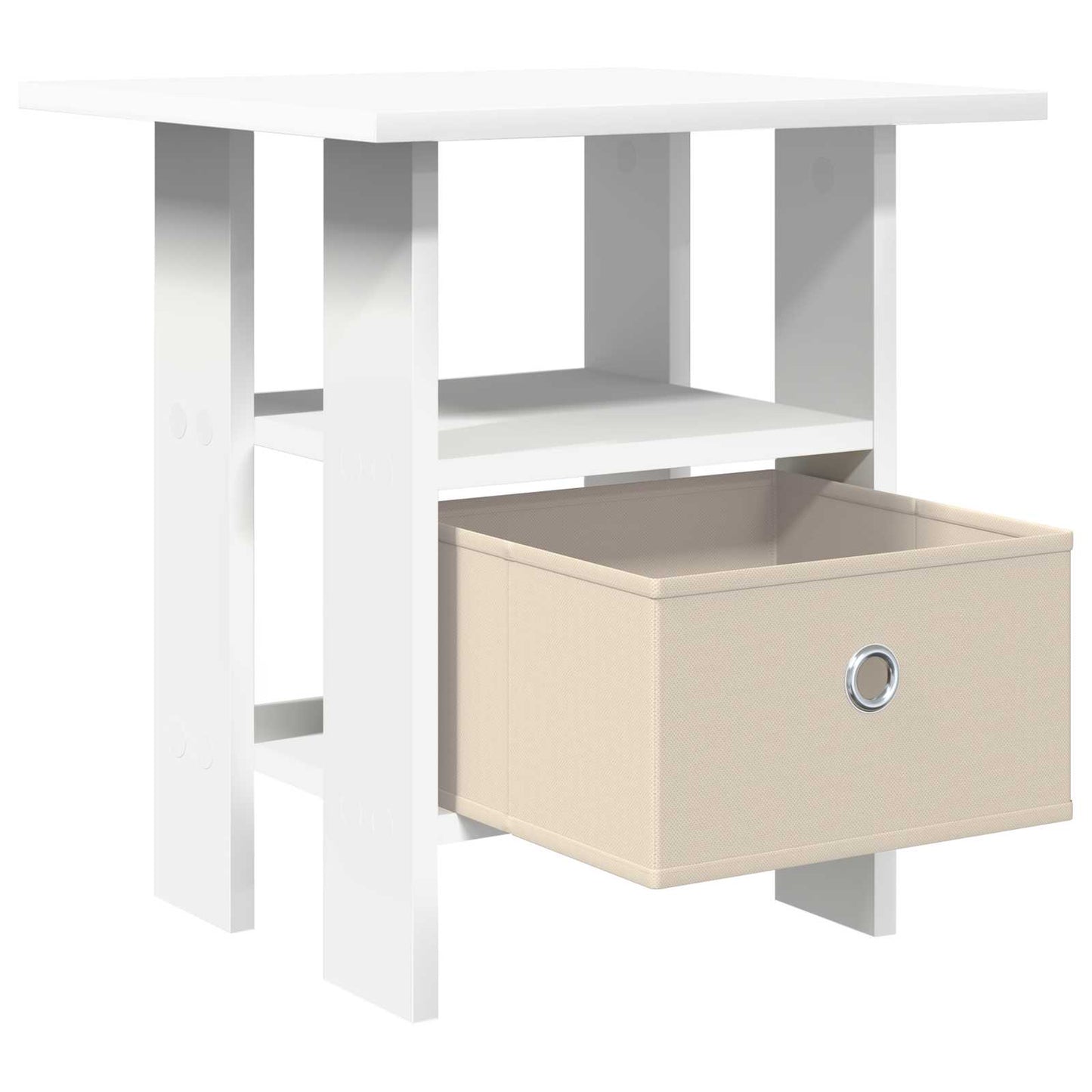 Nachtkastje met lade 2 pcs Wit 41 x 40 x 45 cm Bewerkt hout is nu te koop bij PeponiXL, paradijselijk wonen!