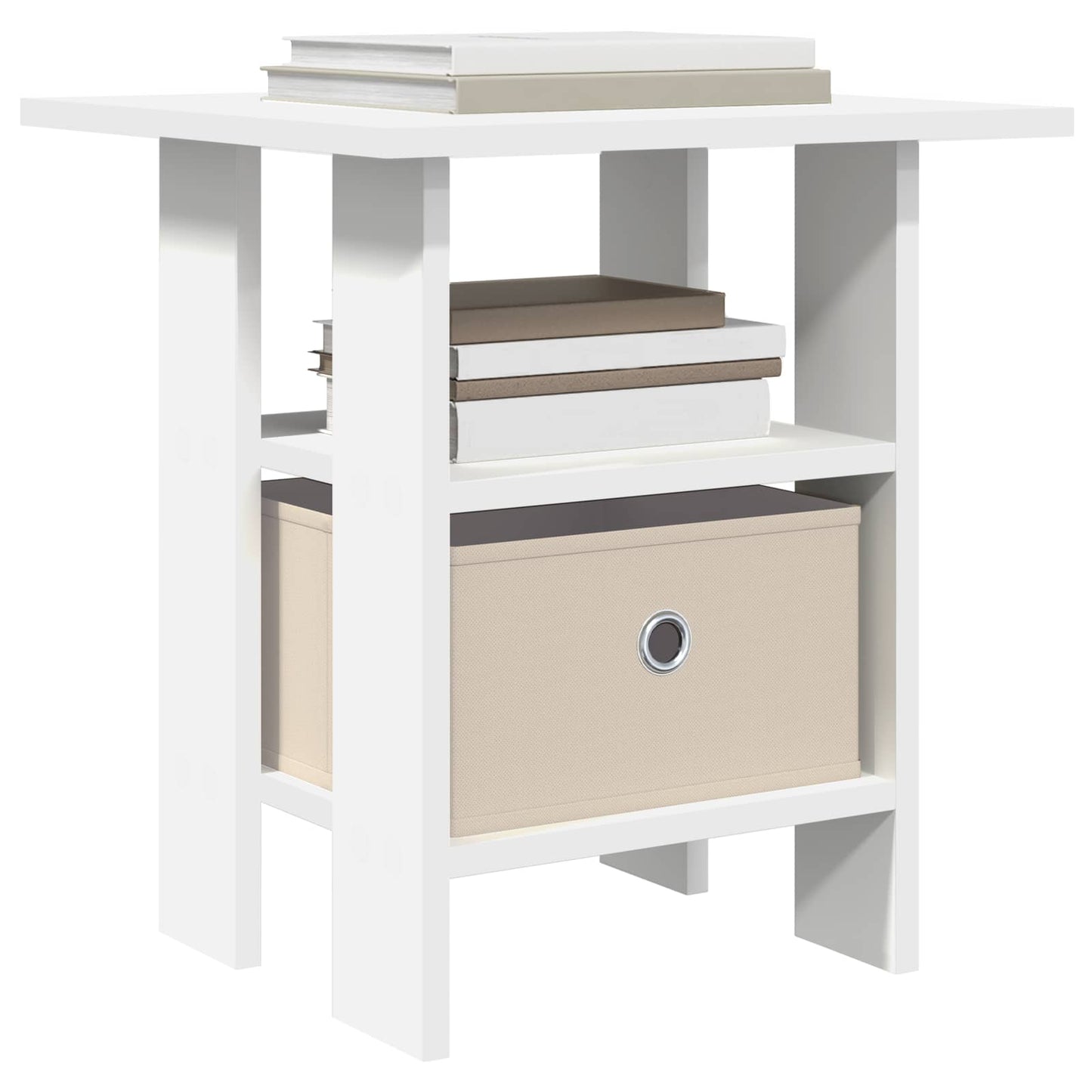 Nachtkastje met lade 2 pcs Wit 41 x 40 x 45 cm Bewerkt hout is nu te koop bij PeponiXL, paradijselijk wonen!