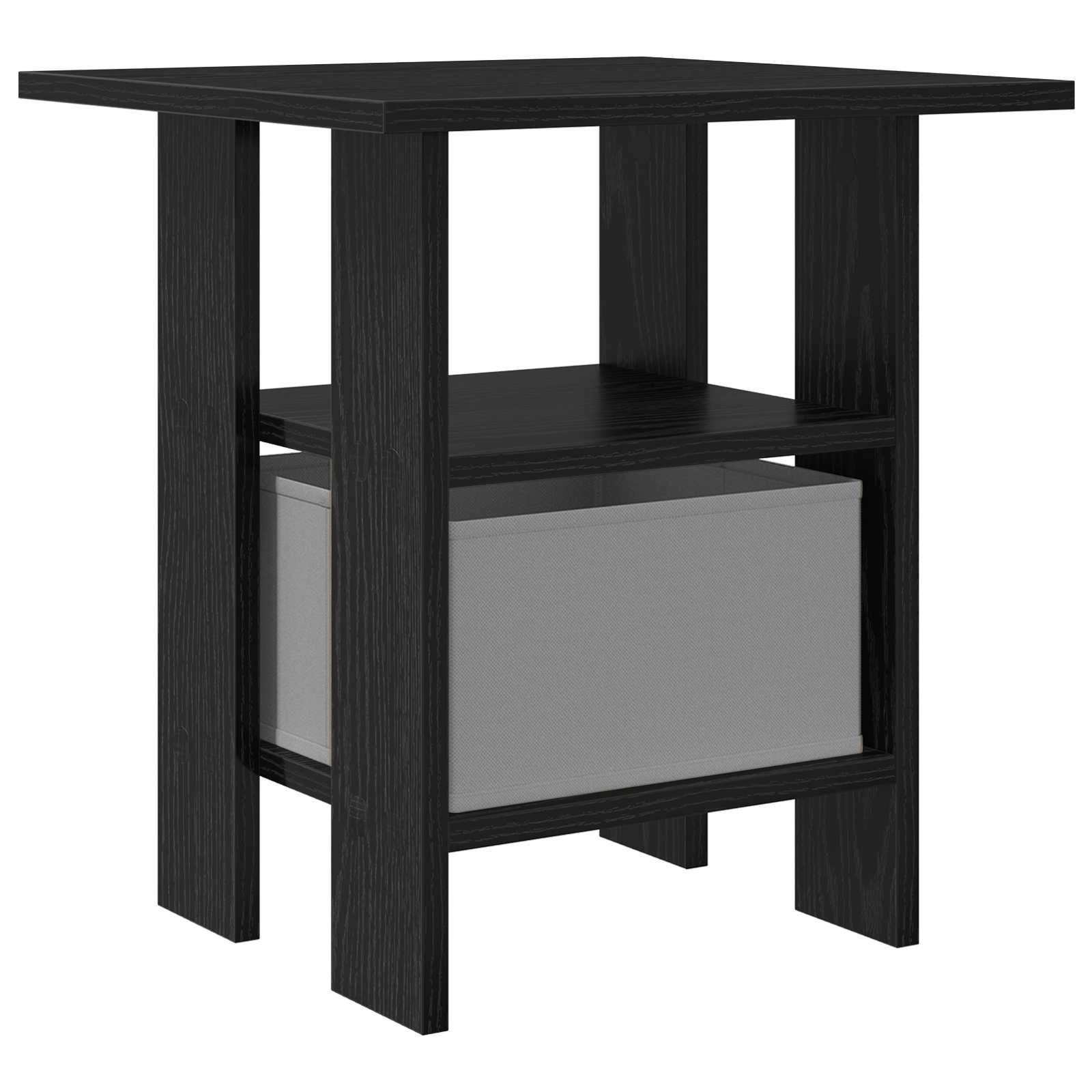 Nachtkastje 2 pcs Zwart Eiken 41 x 40 x 45 cm Bewerkt hout is nu te koop bij PeponiXL, paradijselijk wonen!
