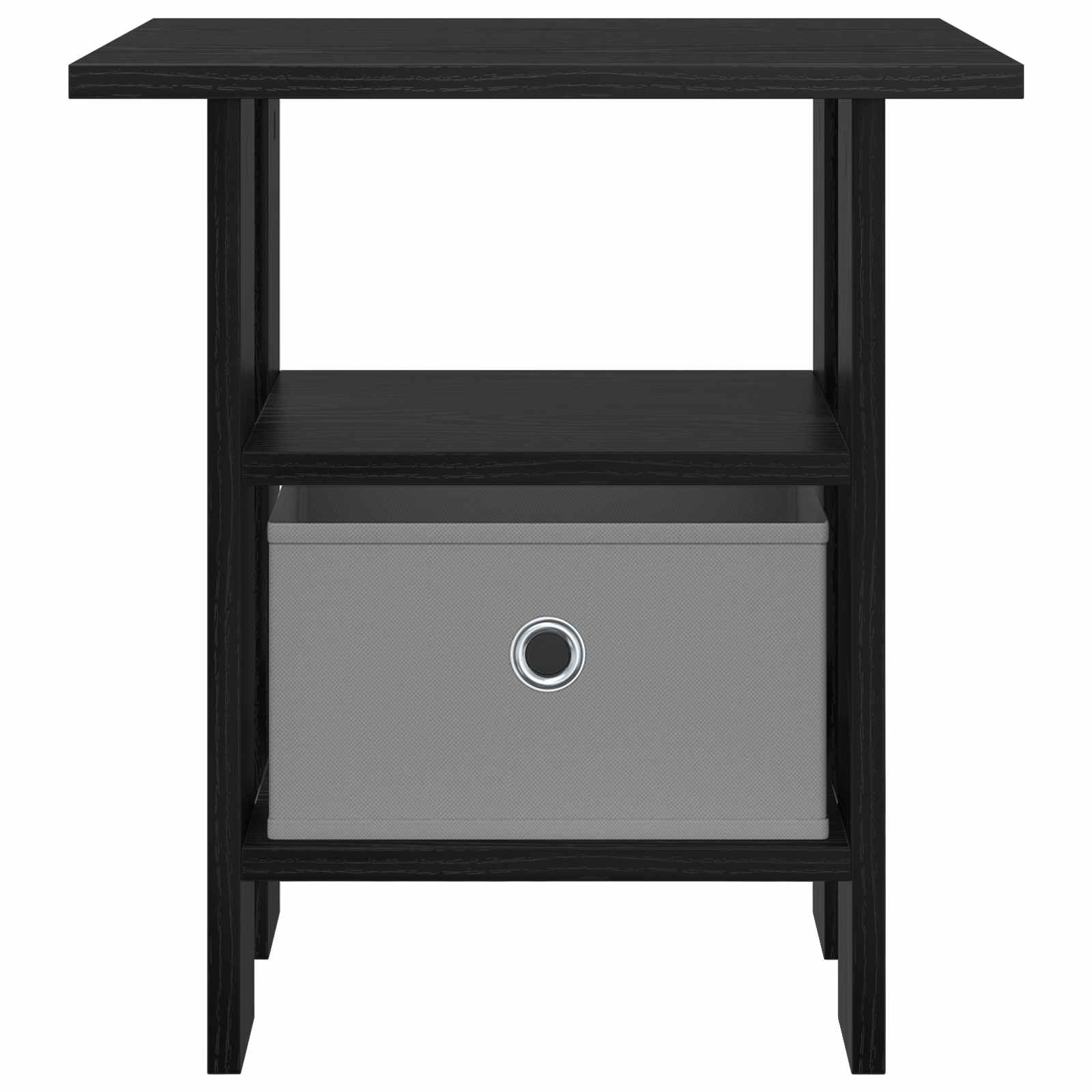 Nachtkastje 2 pcs Zwart Eiken 41 x 40 x 45 cm Bewerkt hout is nu te koop bij PeponiXL, paradijselijk wonen!