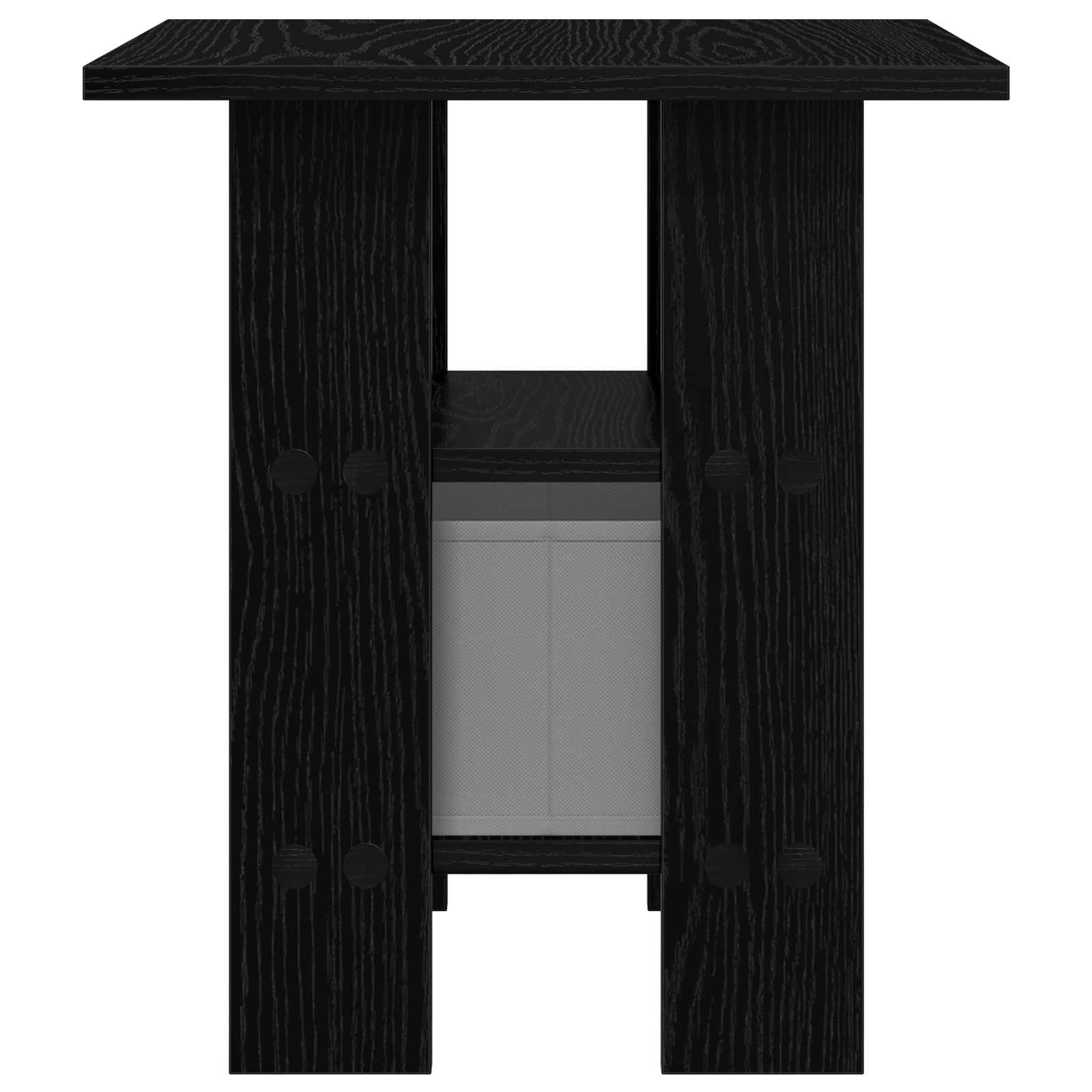 Nachtkastje 2 pcs Zwart Eiken 41 x 40 x 45 cm Bewerkt hout is nu te koop bij PeponiXL, paradijselijk wonen!