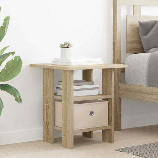 Nachtkastje met lade Sonoma Eiken 41 x 40 x 45 cm Bewerkt hout is nu te koop bij PeponiXL, paradijselijk wonen!