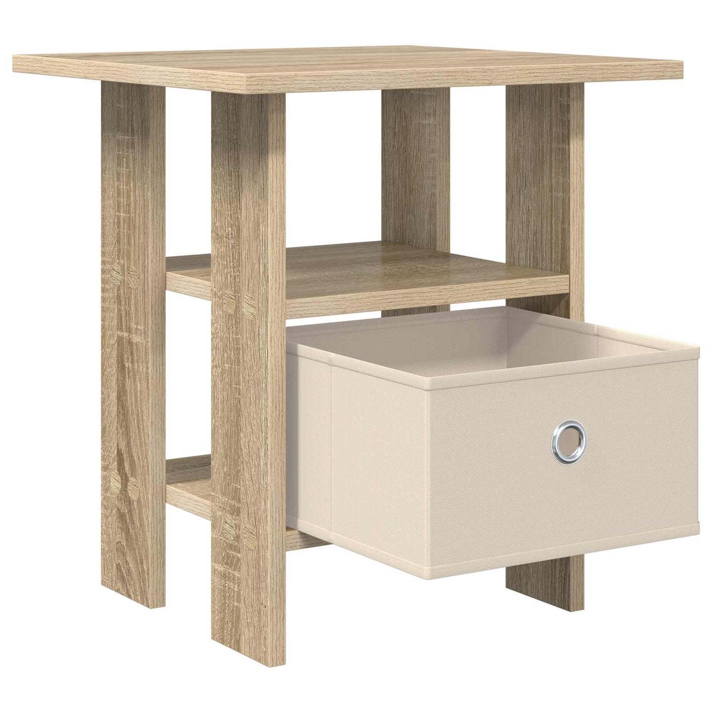 Nachtkastje met lade Sonoma Eiken 41 x 40 x 45 cm Bewerkt hout is nu te koop bij PeponiXL, paradijselijk wonen!
