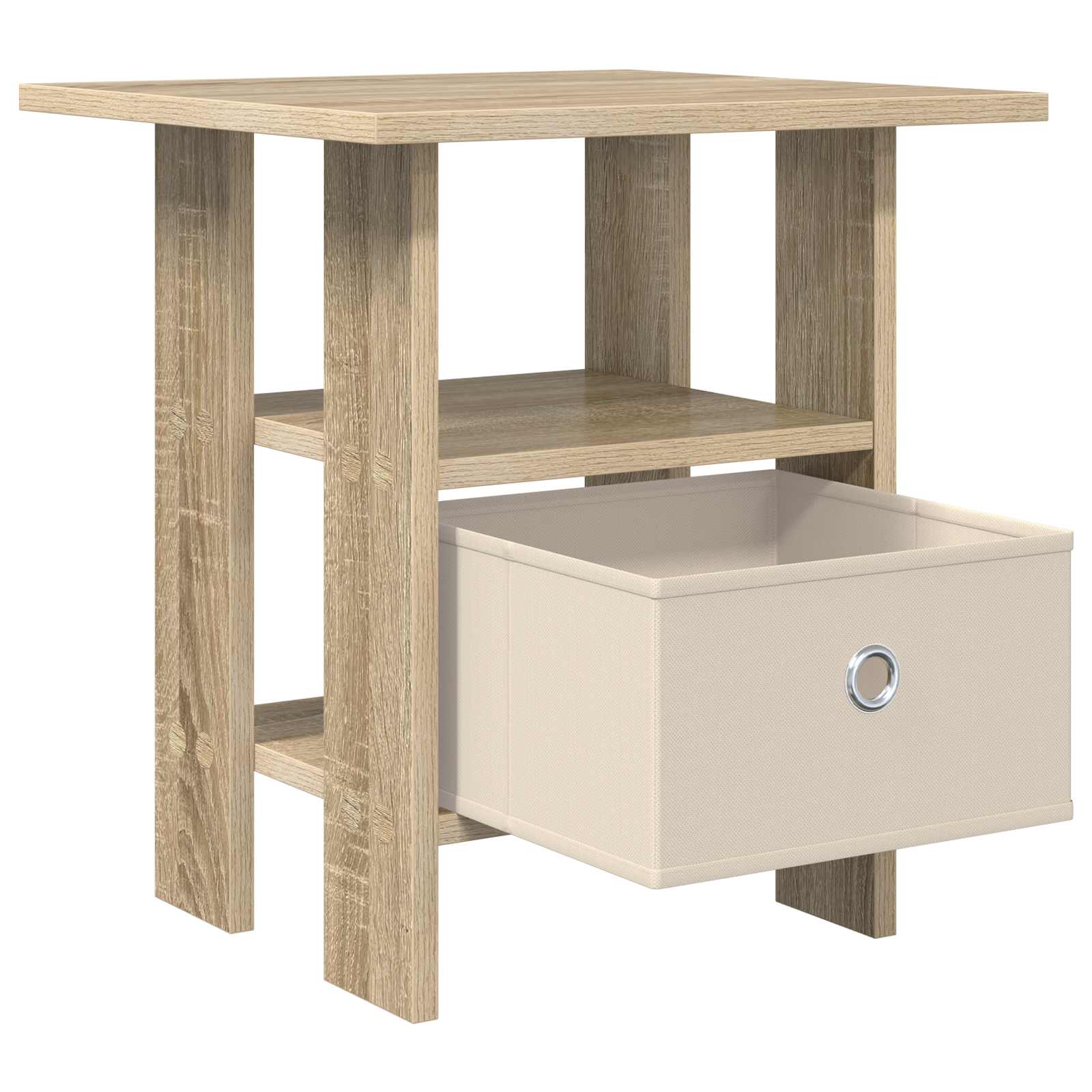 Nachtkastje met lade Sonoma Eiken 41 x 40 x 45 cm Bewerkt hout is nu te koop bij PeponiXL, paradijselijk wonen!