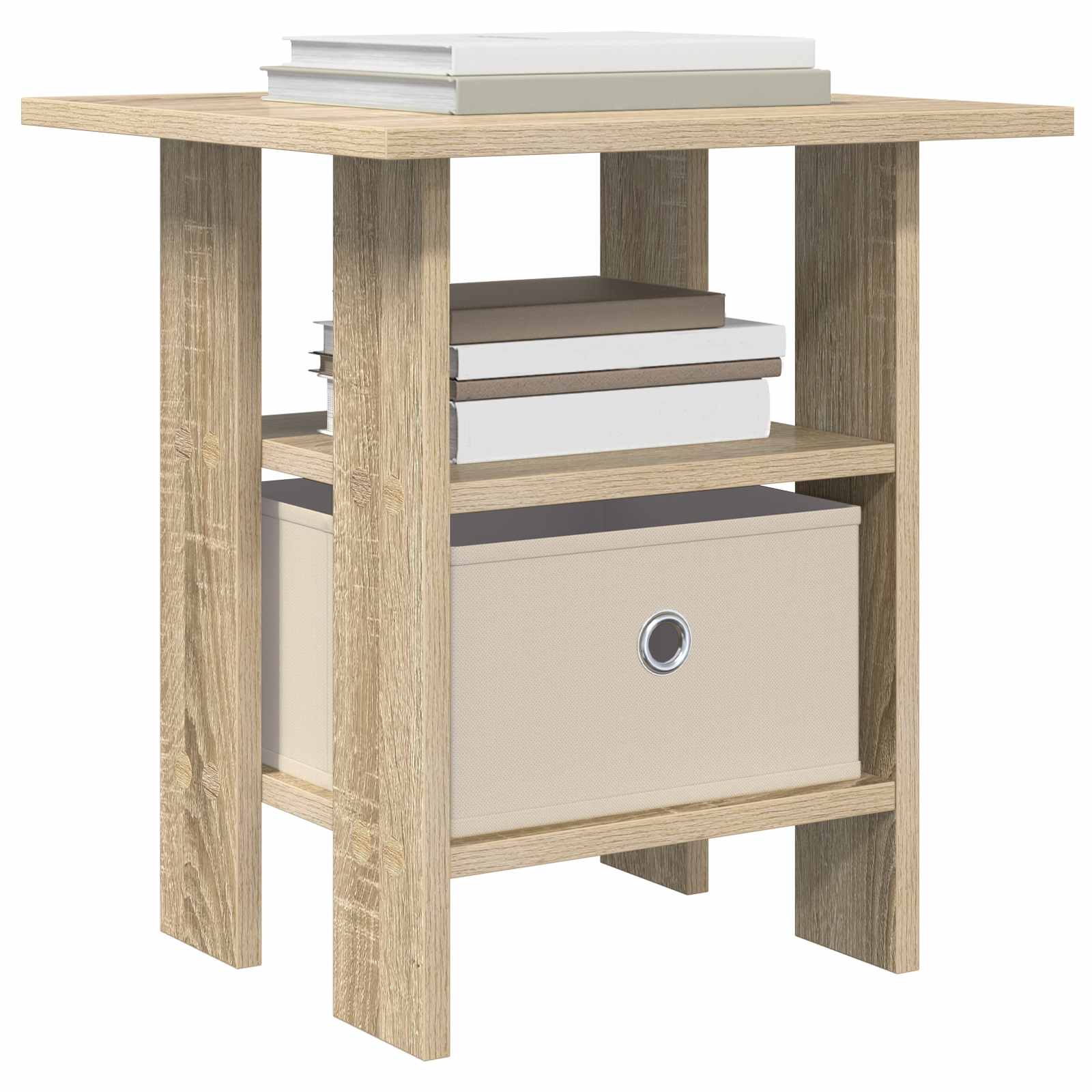 Nachtkastje met lade Sonoma Eiken 41 x 40 x 45 cm Bewerkt hout is nu te koop bij PeponiXL, paradijselijk wonen!