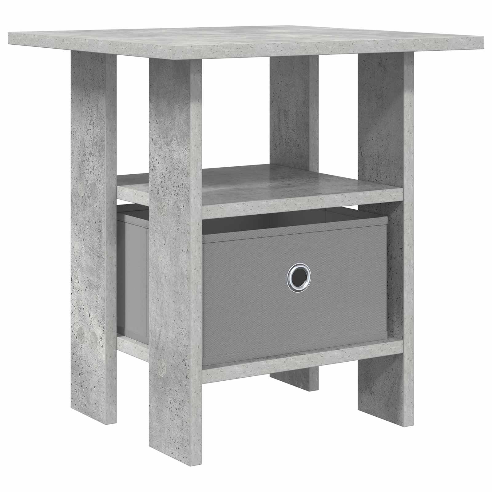 Nachtkastje met lade Beton Grijs 41 x 40 x 45 cm Bewerkt hout is nu te koop bij PeponiXL, paradijselijk wonen!