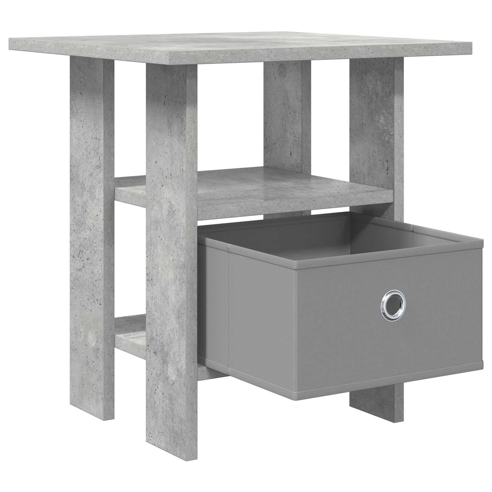 Nachtkastje met lade Beton Grijs 41 x 40 x 45 cm Bewerkt hout is nu te koop bij PeponiXL, paradijselijk wonen!