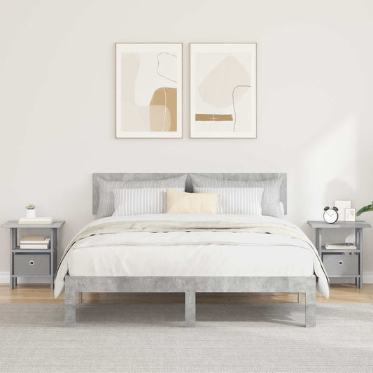 Nachtkastje 2 pcs Beton Grijs 41 x 40 x 45 cm Bewerkt hout is nu te koop bij PeponiXL, paradijselijk wonen!