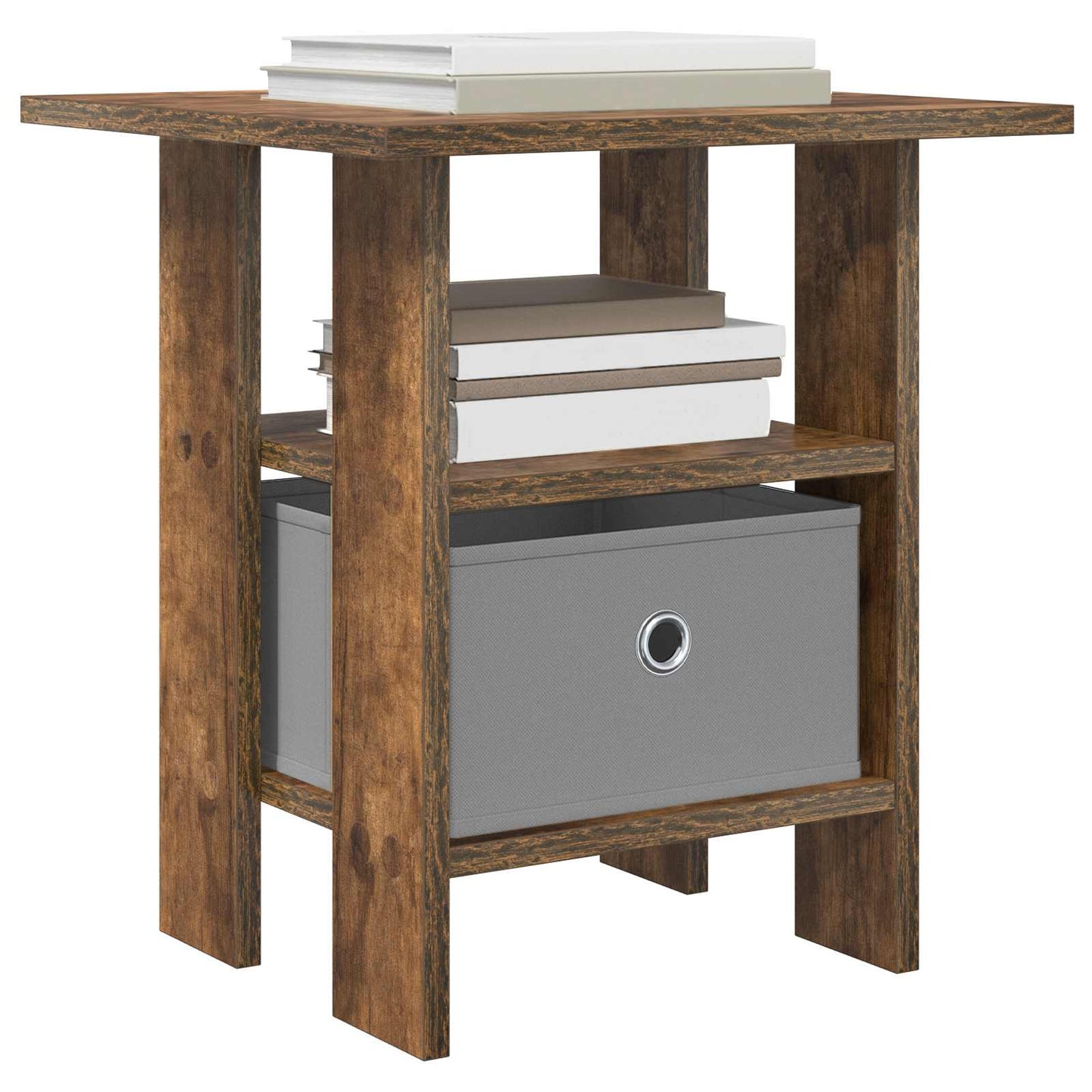 Nachtkastje 2 pcs Gerookt eiken 41 x 40 x 45 cm Bewerkt hout is nu te koop bij PeponiXL, paradijselijk wonen!