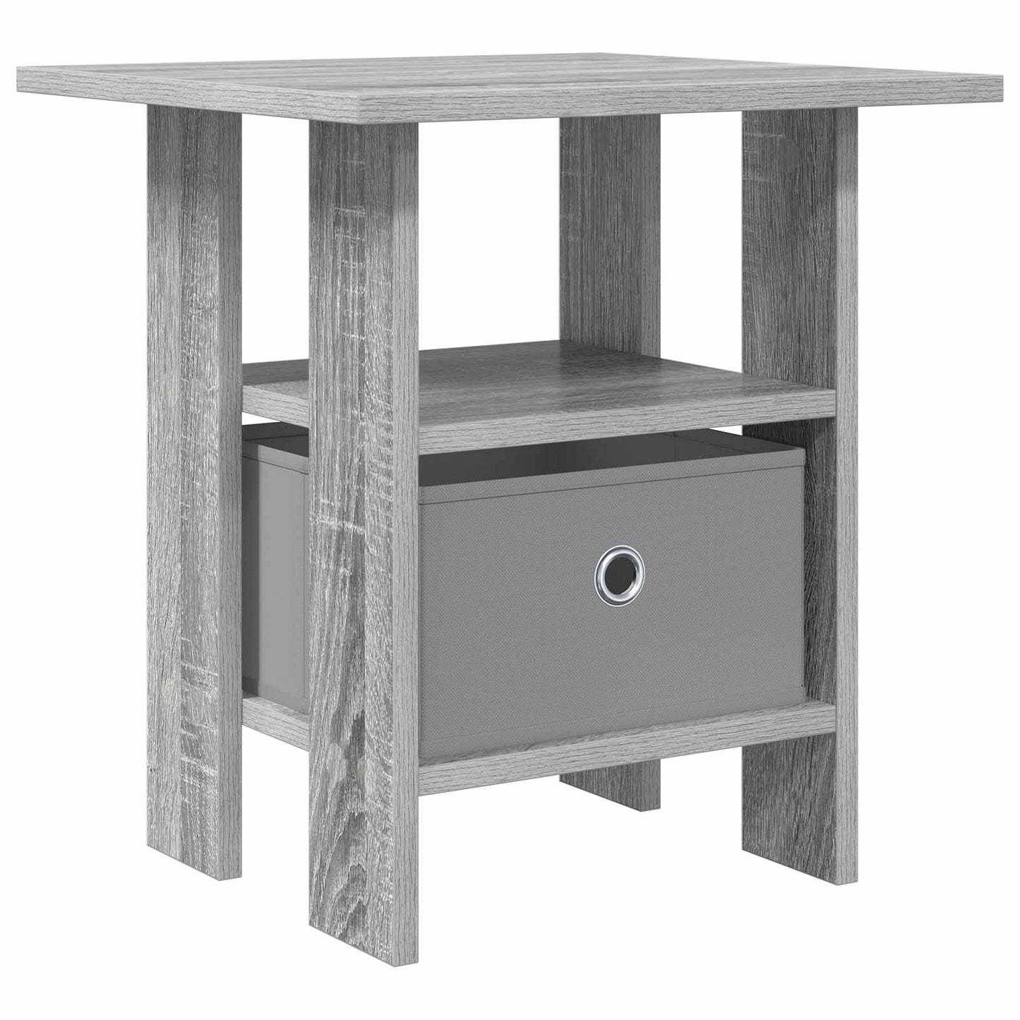 Nachtkastje met lade Grijs Sonoma 41 x 40 x 45 cm Bewerkt hout is nu te koop bij PeponiXL, paradijselijk wonen!