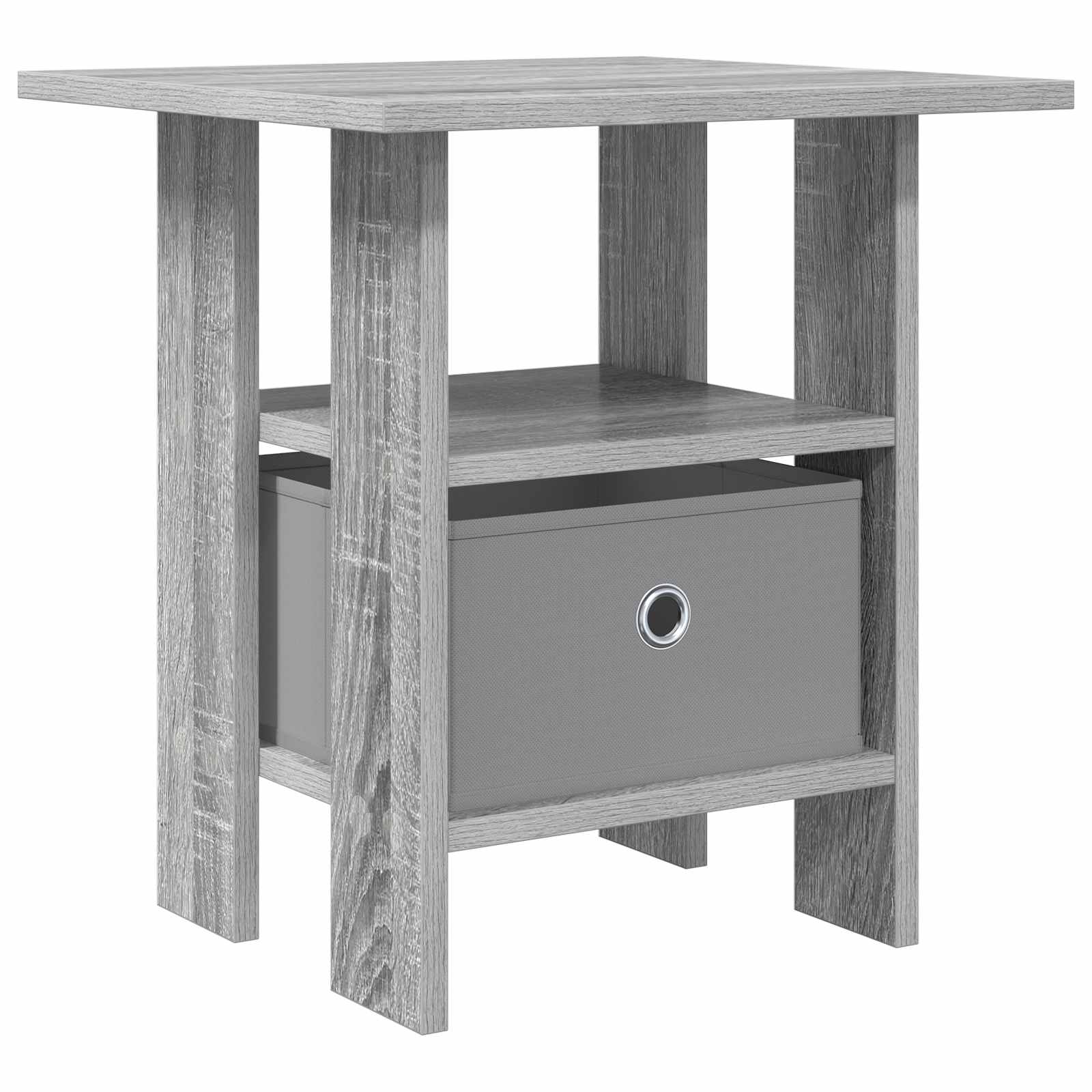 Nachtkastje met lade Grijs Sonoma 41 x 40 x 45 cm Bewerkt hout is nu te koop bij PeponiXL, paradijselijk wonen!