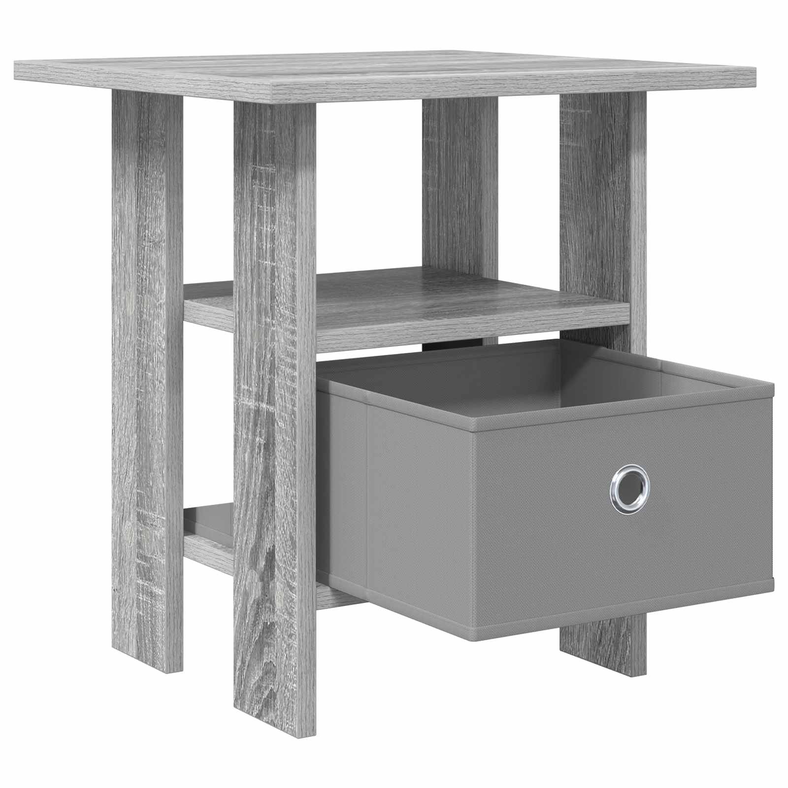 Nachtkastje met lade Grijs Sonoma 41 x 40 x 45 cm Bewerkt hout is nu te koop bij PeponiXL, paradijselijk wonen!