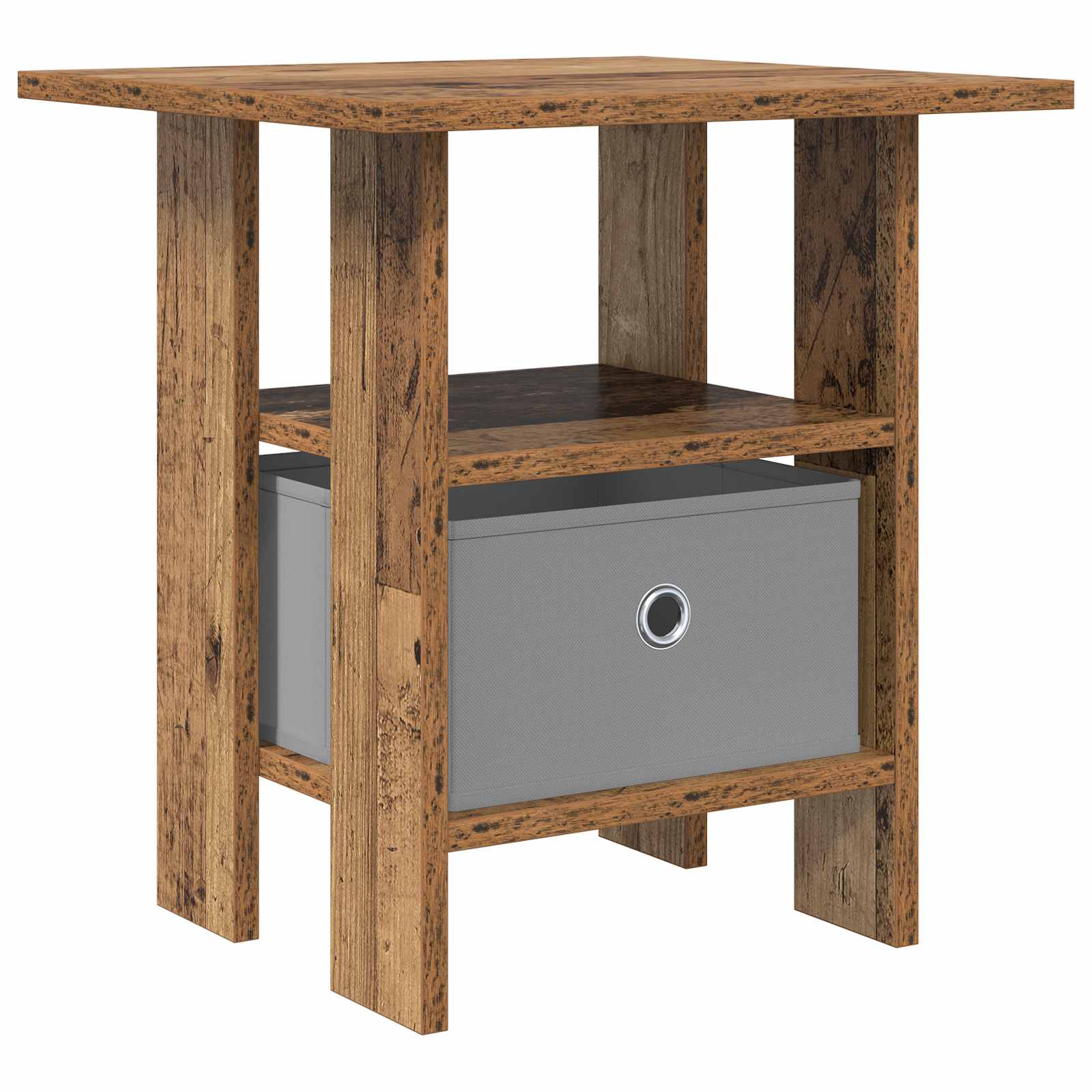 Nachtkastje met lade Oudhout 41 x 40 x 45 cm Bewerkt hout is nu te koop bij PeponiXL, paradijselijk wonen!