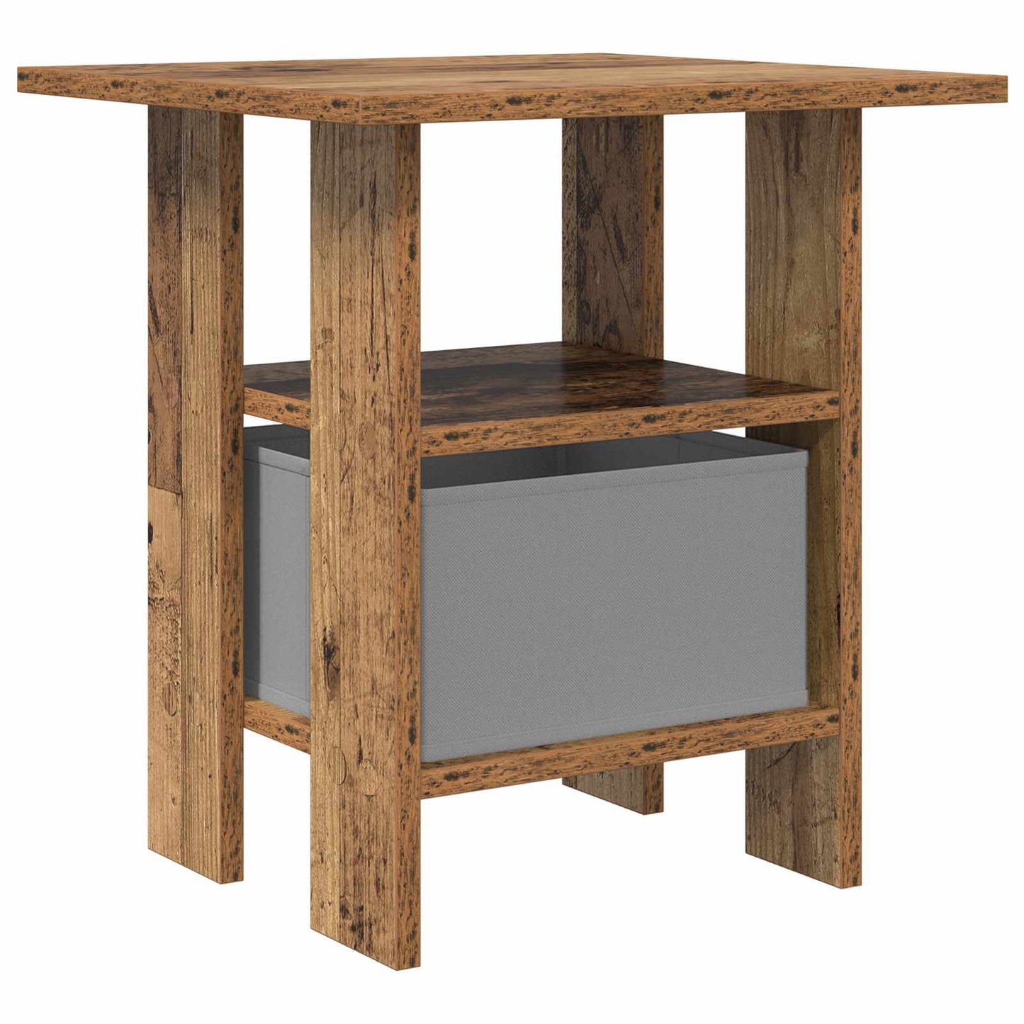 Nachtkastje met lade Oudhout 41 x 40 x 45 cm Bewerkt hout is nu te koop bij PeponiXL, paradijselijk wonen!