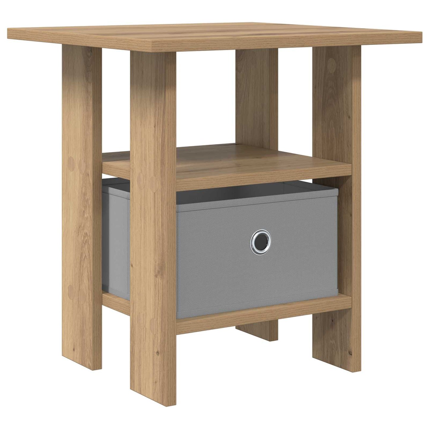 Nachtkastje met lade Artisan Eiken 41 x 40 x 45 cm Bewerkt hout is nu te koop bij PeponiXL, paradijselijk wonen!