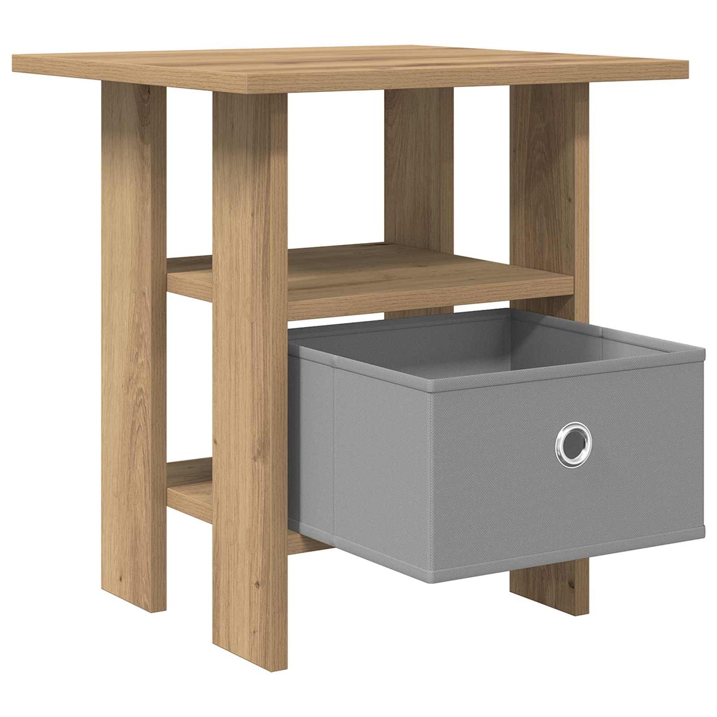 Nachtkastje met lade Artisan Eiken 41 x 40 x 45 cm Bewerkt hout is nu te koop bij PeponiXL, paradijselijk wonen!