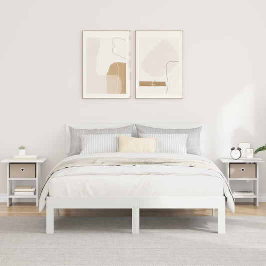 Nachtkastje met lade 2 pcs Wit 41 x 40 x 45 cm Bewerkt hout is nu te koop bij PeponiXL, paradijselijk wonen!
