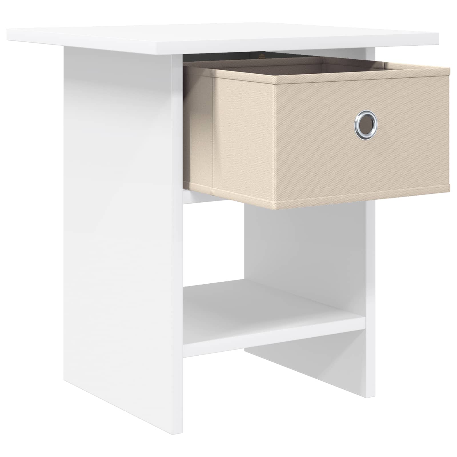 Nachtkastje met lade 2 pcs Wit 41 x 40 x 45 cm Bewerkt hout is nu te koop bij PeponiXL, paradijselijk wonen!