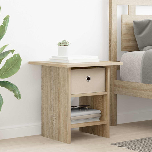 Nachtkastje met lade Sonoma Eiken 41 x 40 x 45 cm Bewerkt hout is nu te koop bij PeponiXL, paradijselijk wonen!