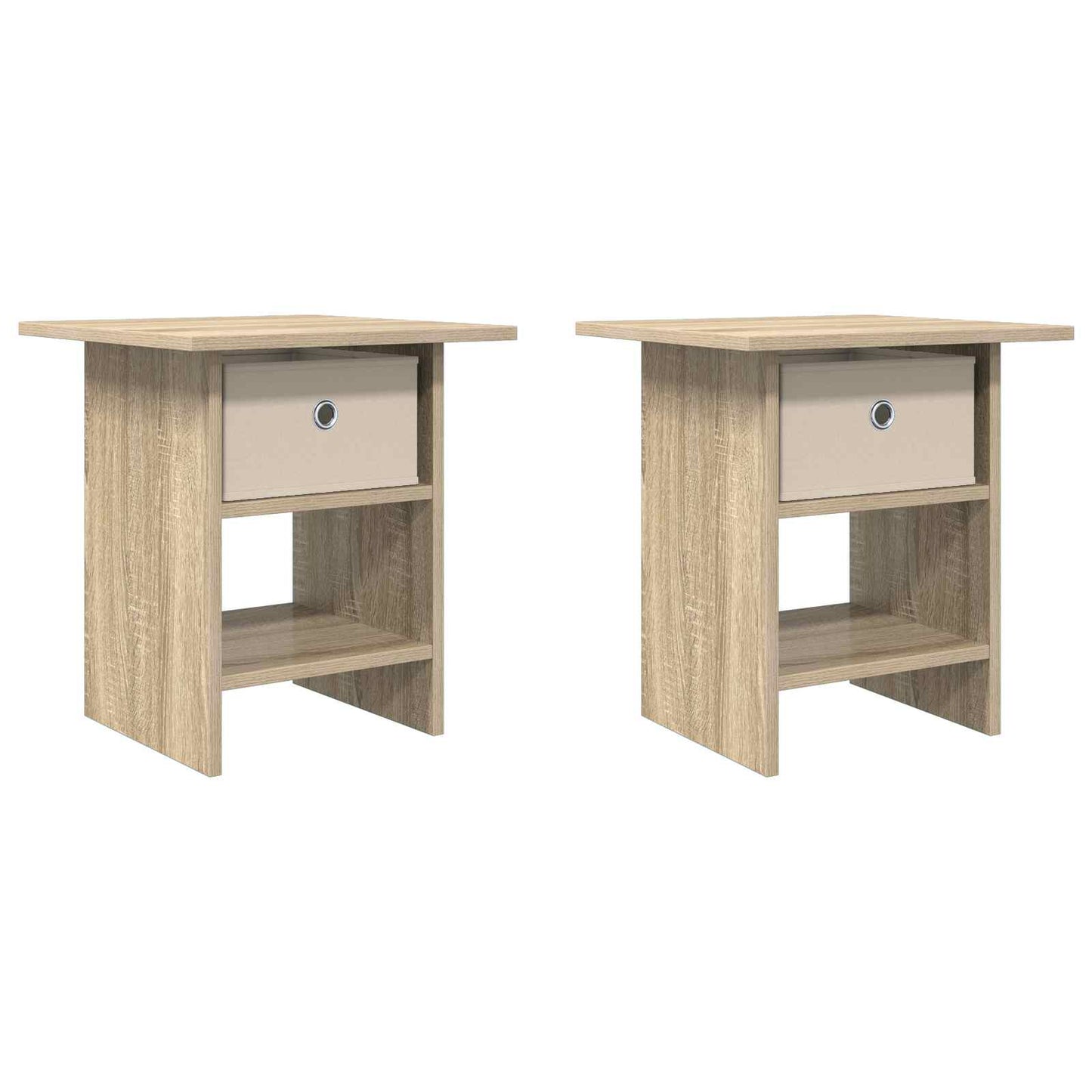 Nachtkastje 2 pcs Sonoma Eiken 41 x 40 x 45 cm Bewerkt hout is nu te koop bij PeponiXL, paradijselijk wonen!