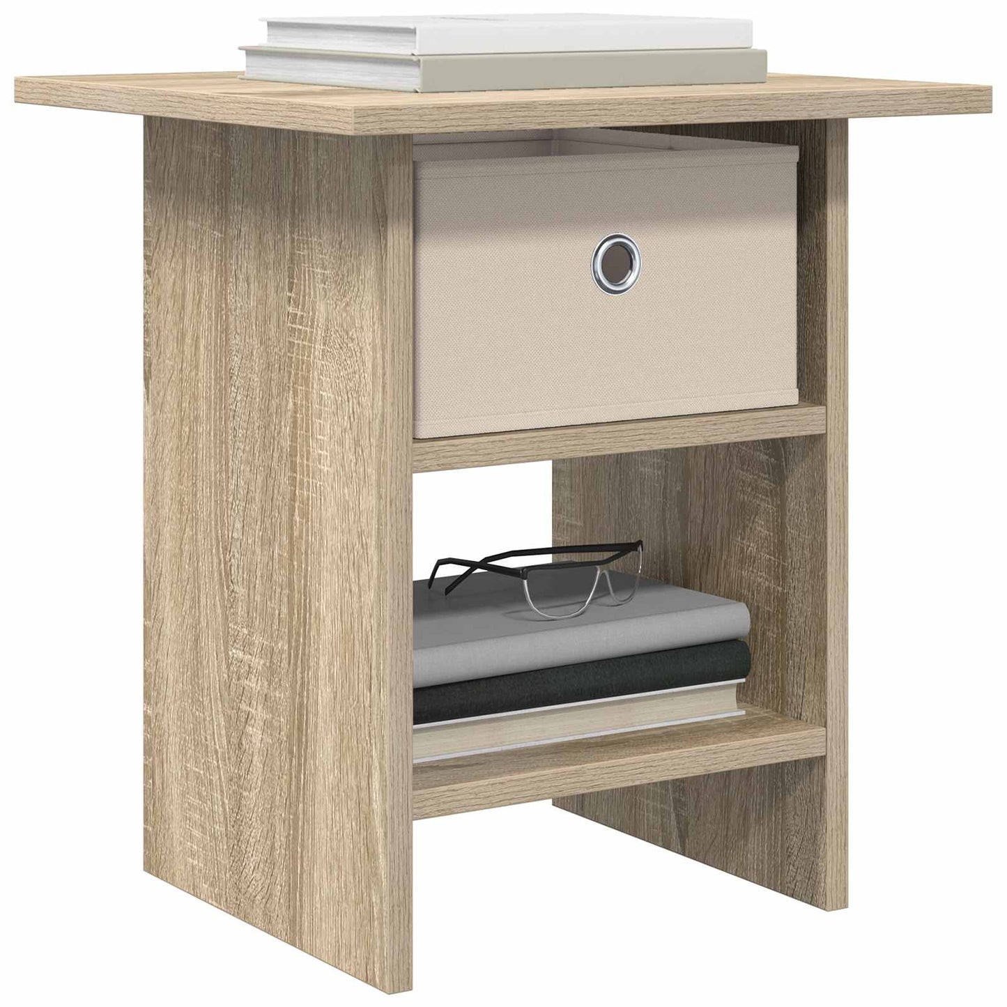 Nachtkastje 2 pcs Sonoma Eiken 41 x 40 x 45 cm Bewerkt hout is nu te koop bij PeponiXL, paradijselijk wonen!