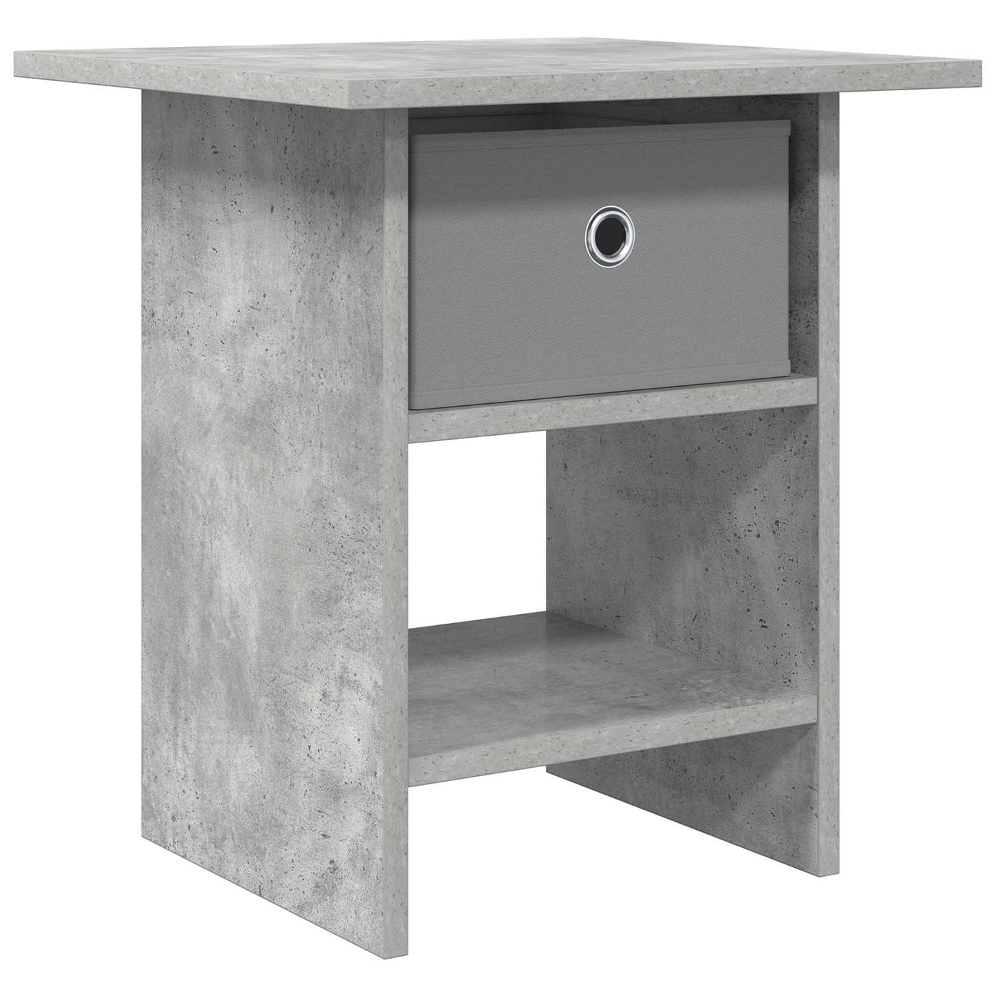 Nachtkastje met lade Beton Grijs 41 x 40 x 45 cm Bewerkt hout is nu te koop bij PeponiXL, paradijselijk wonen!