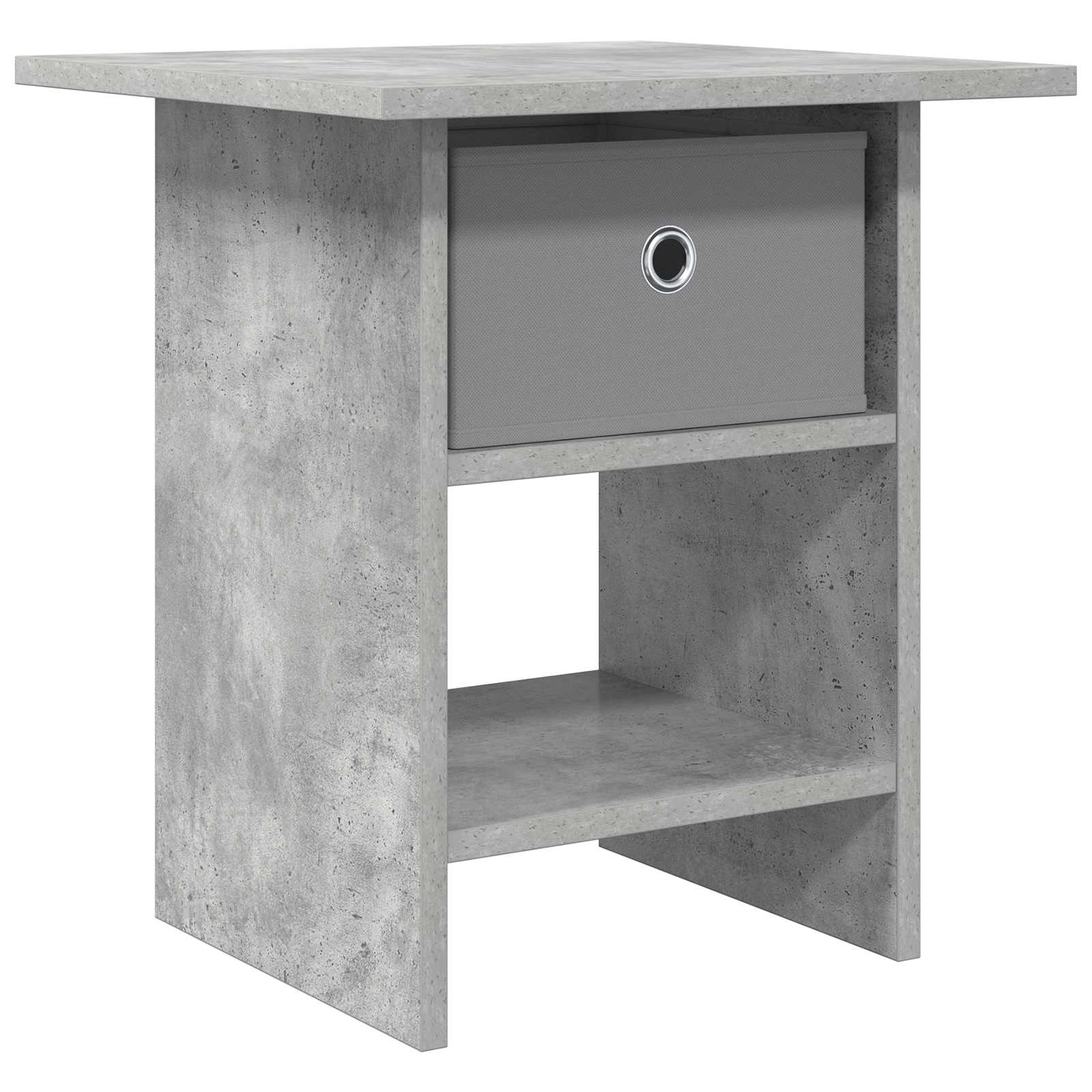 Nachtkastje met lade Beton Grijs 41 x 40 x 45 cm Bewerkt hout is nu te koop bij PeponiXL, paradijselijk wonen!
