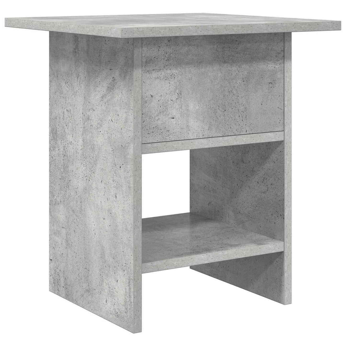 Nachtkastje met lade Beton Grijs 41 x 40 x 45 cm Bewerkt hout is nu te koop bij PeponiXL, paradijselijk wonen!
