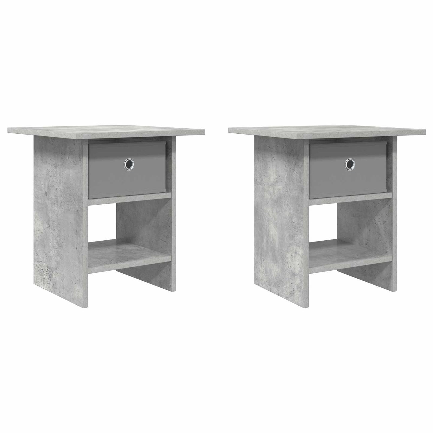 Nachtkastje 2 pcs Beton Grijs 41 x 40 x 45 cm Bewerkt hout is nu te koop bij PeponiXL, paradijselijk wonen!