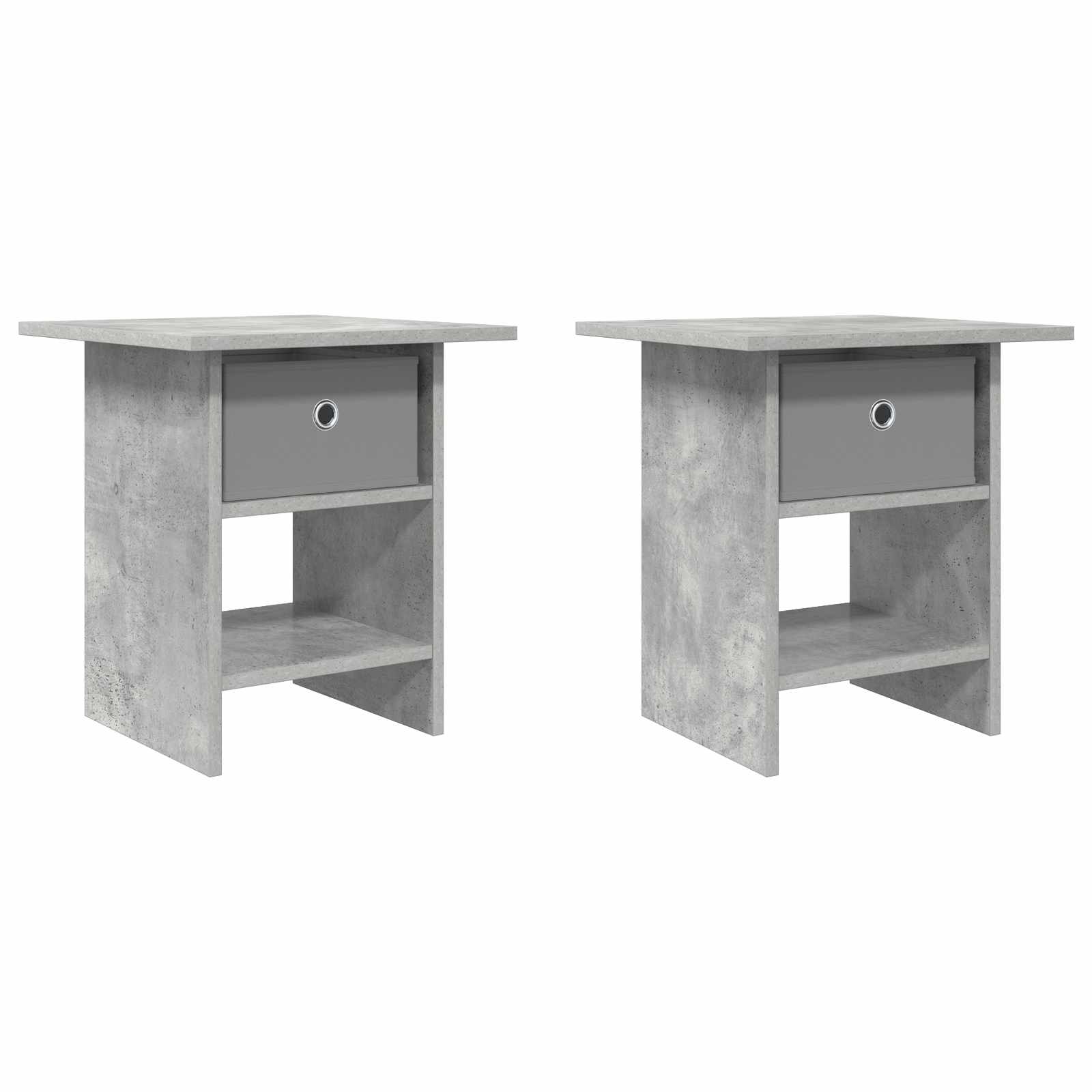 Nachtkastje 2 pcs Beton Grijs 41 x 40 x 45 cm Bewerkt hout is nu te koop bij PeponiXL, paradijselijk wonen!