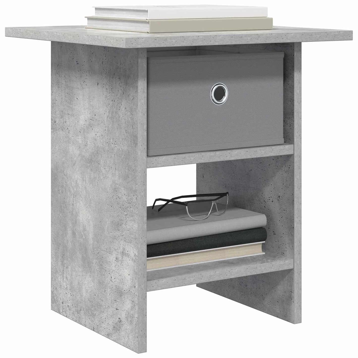 Nachtkastje 2 pcs Beton Grijs 41 x 40 x 45 cm Bewerkt hout is nu te koop bij PeponiXL, paradijselijk wonen!