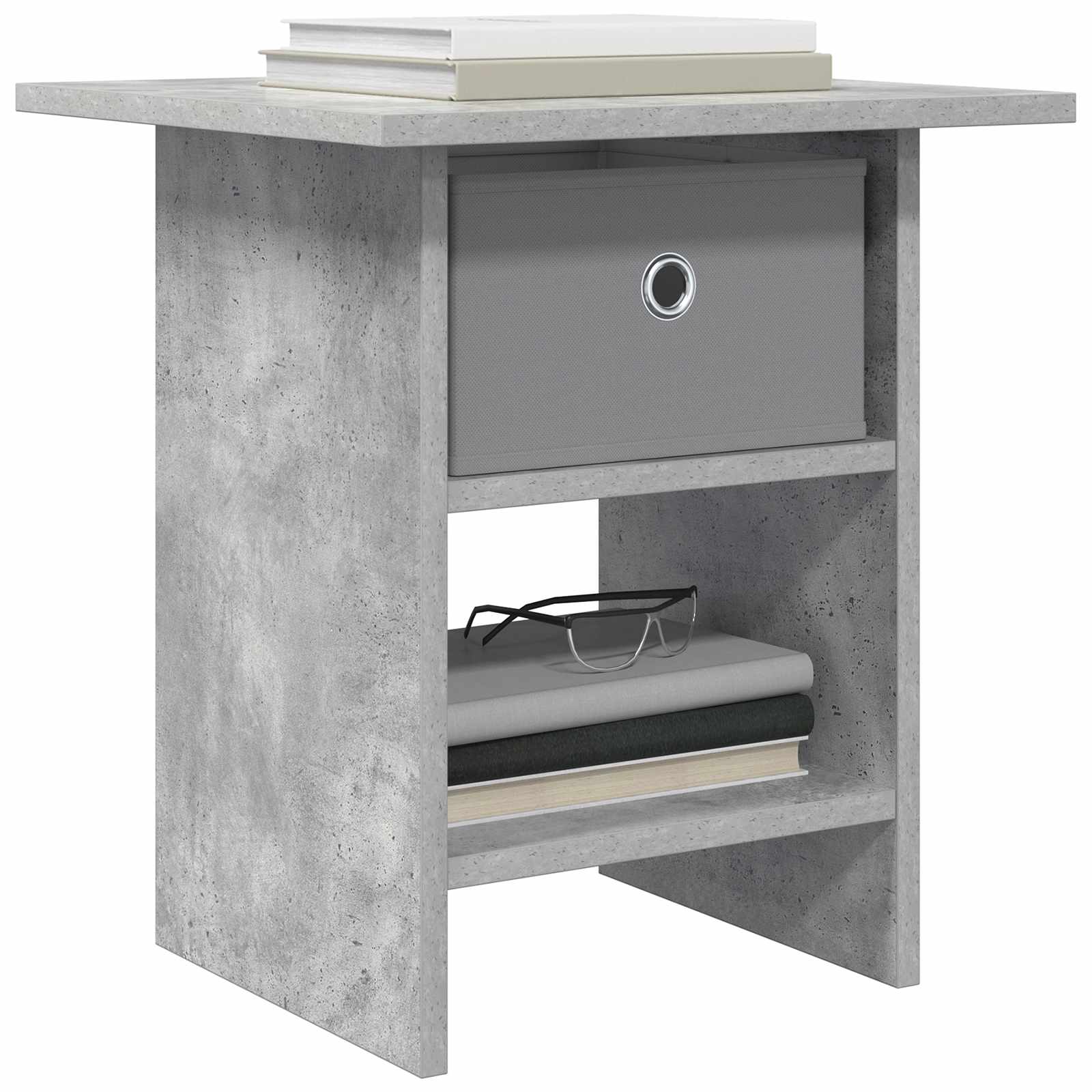 Nachtkastje 2 pcs Beton Grijs 41 x 40 x 45 cm Bewerkt hout is nu te koop bij PeponiXL, paradijselijk wonen!