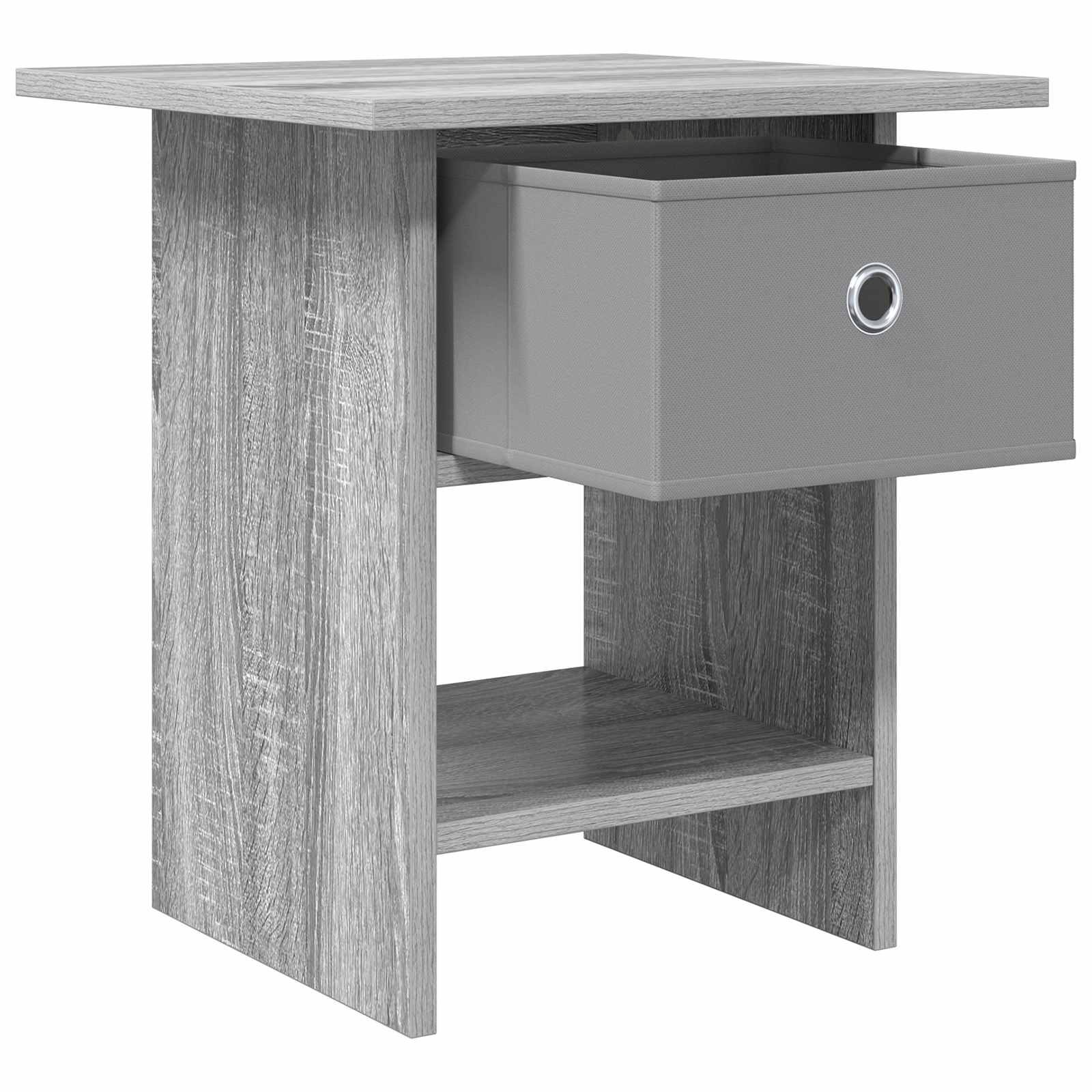 Nachtkastje met lade Grijs Sonoma 41 x 40 x 45 cm Bewerkt hout is nu te koop bij PeponiXL, paradijselijk wonen!