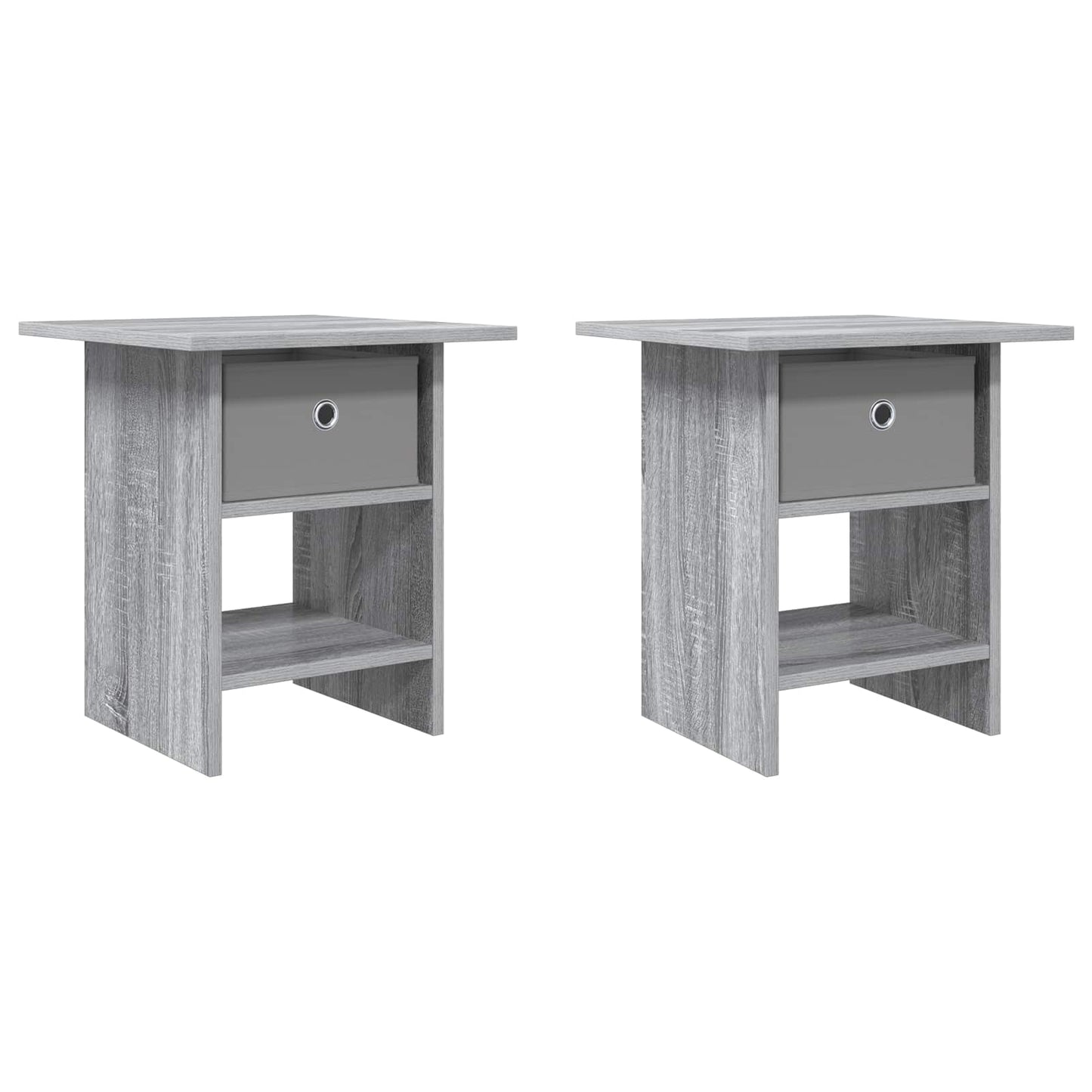 Nachtkastje 2 pcs Grijs Sonoma 41 x 40 x 45 cm Bewerkt hout is nu te koop bij PeponiXL, paradijselijk wonen!