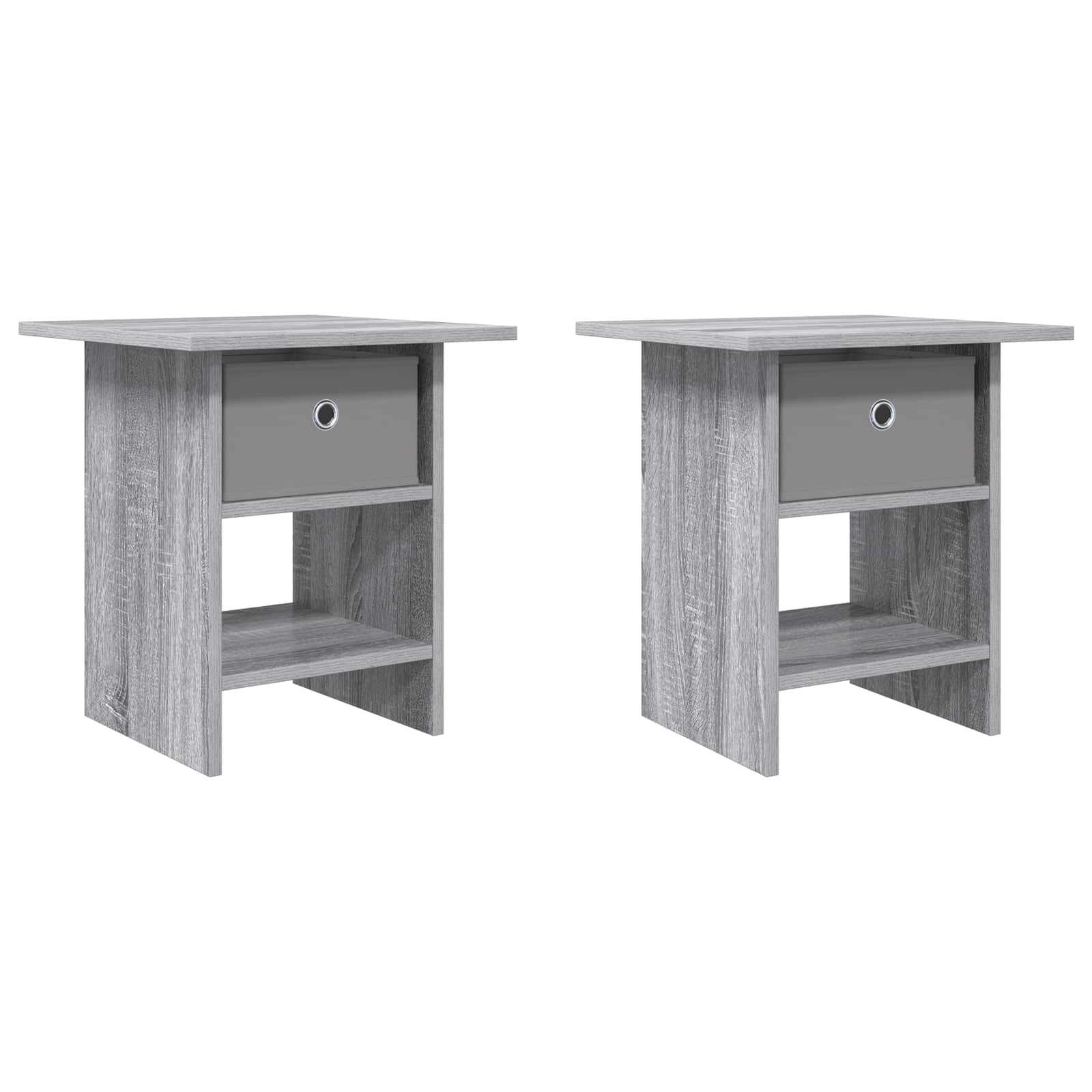 Nachtkastje 2 pcs Grijs Sonoma 41 x 40 x 45 cm Bewerkt hout is nu te koop bij PeponiXL, paradijselijk wonen!