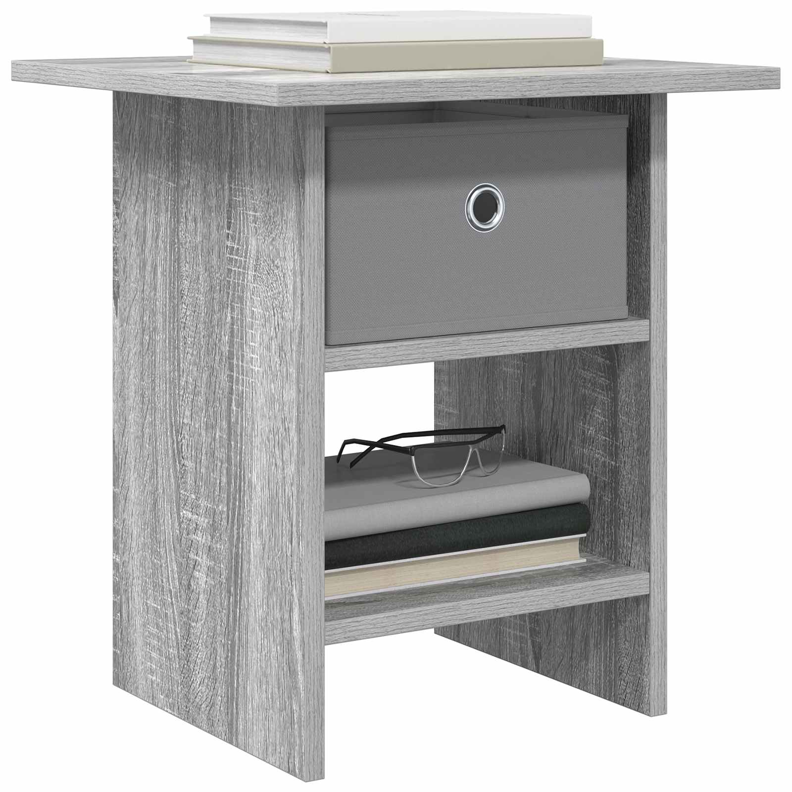 Nachtkastje 2 pcs Grijs Sonoma 41 x 40 x 45 cm Bewerkt hout is nu te koop bij PeponiXL, paradijselijk wonen!