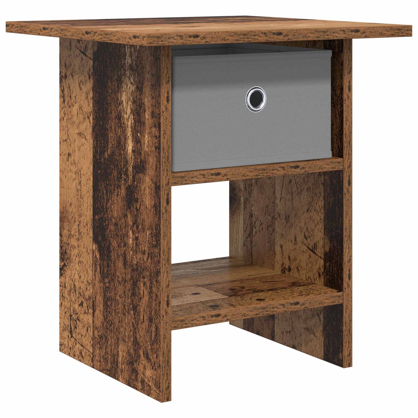 Nachtkastje met lade Oudhout 41 x 40 x 45 cm Bewerkt hout is nu te koop bij PeponiXL, paradijselijk wonen!