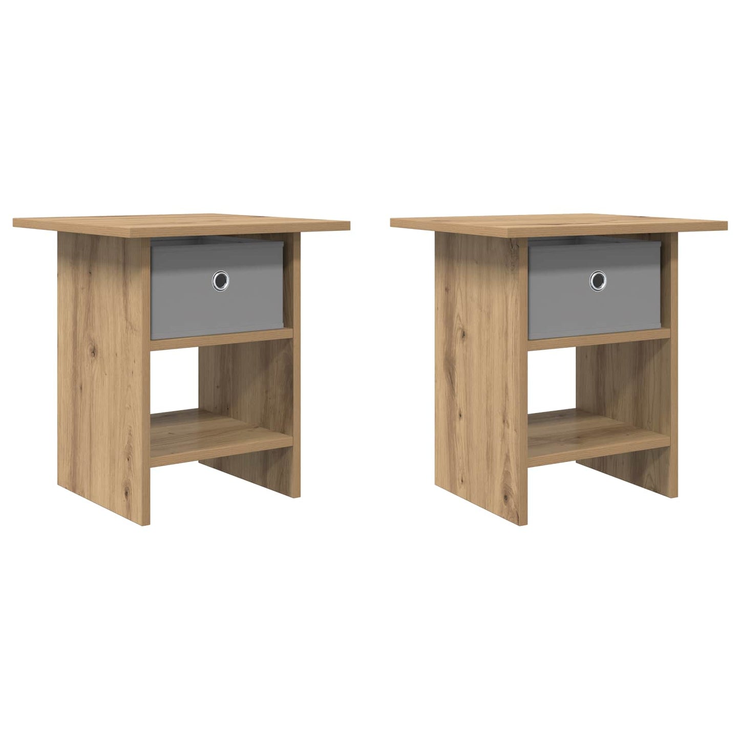 Nachtkastje 2 pcs Artisan Eiken 41 x 40 x 45 cm Bewerkt hout is nu te koop bij PeponiXL, paradijselijk wonen!