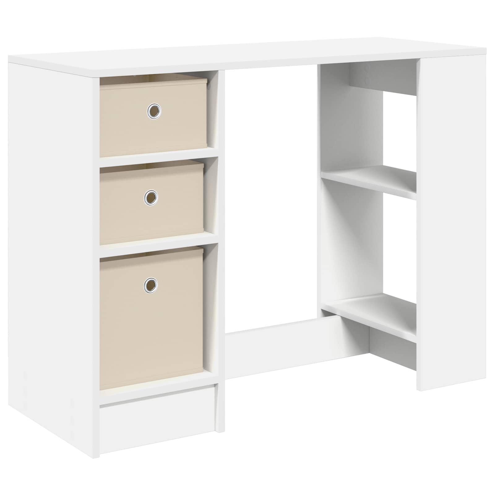 Bureau met lade met plank Wit 100 x 40 x 75 cm Bewerkt hout is nu te koop bij PeponiXL, paradijselijk wonen!