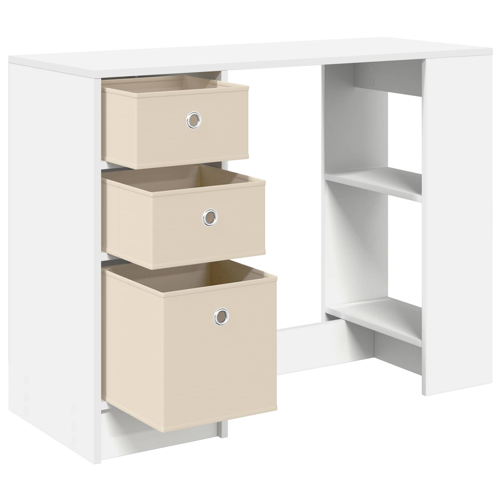 Bureau met lade met plank Wit 100 x 40 x 75 cm Bewerkt hout is nu te koop bij PeponiXL, paradijselijk wonen!