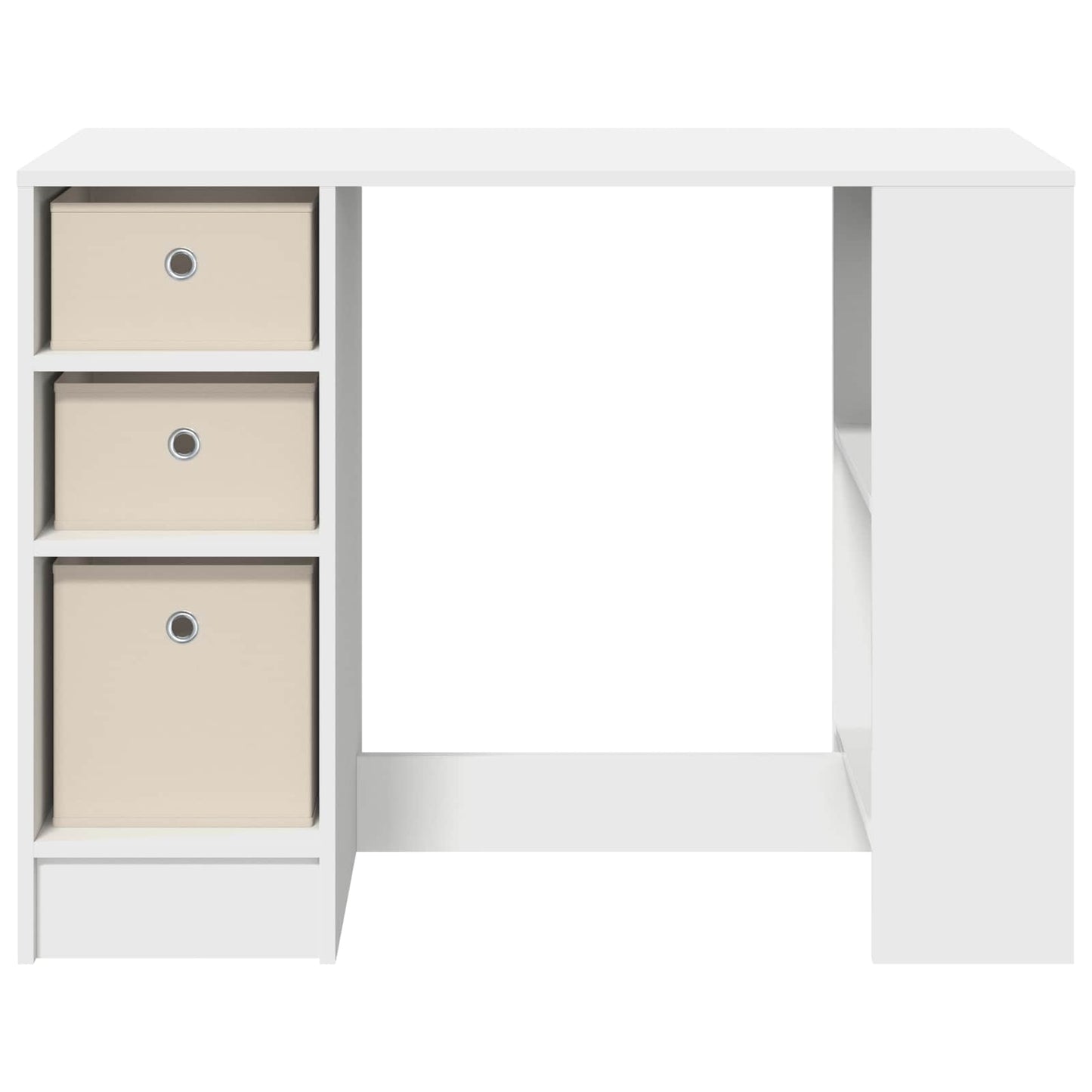 Bureau met lade met plank Wit 100 x 40 x 75 cm Bewerkt hout is nu te koop bij PeponiXL, paradijselijk wonen!